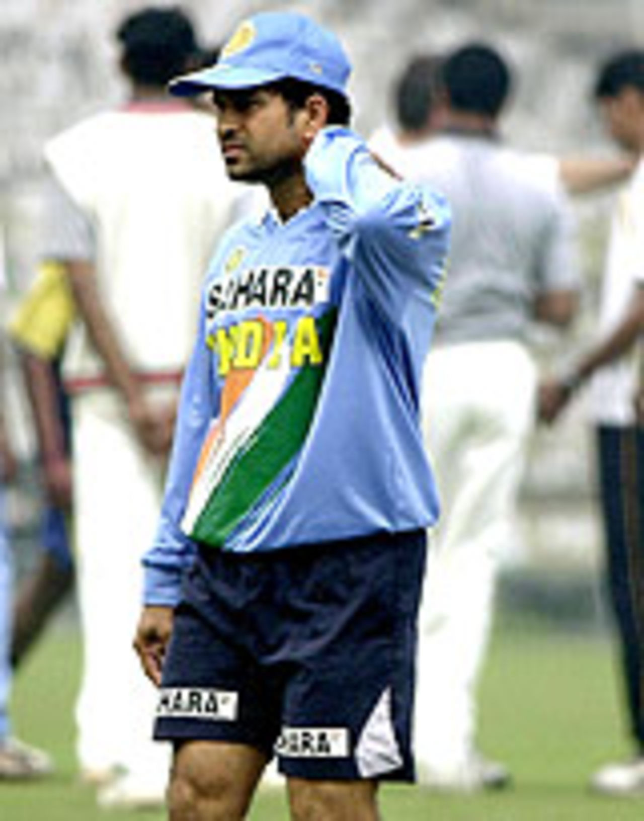 Sachin Tendulkar at the three-day conditioning camp, Calcutta, March 8, 2004