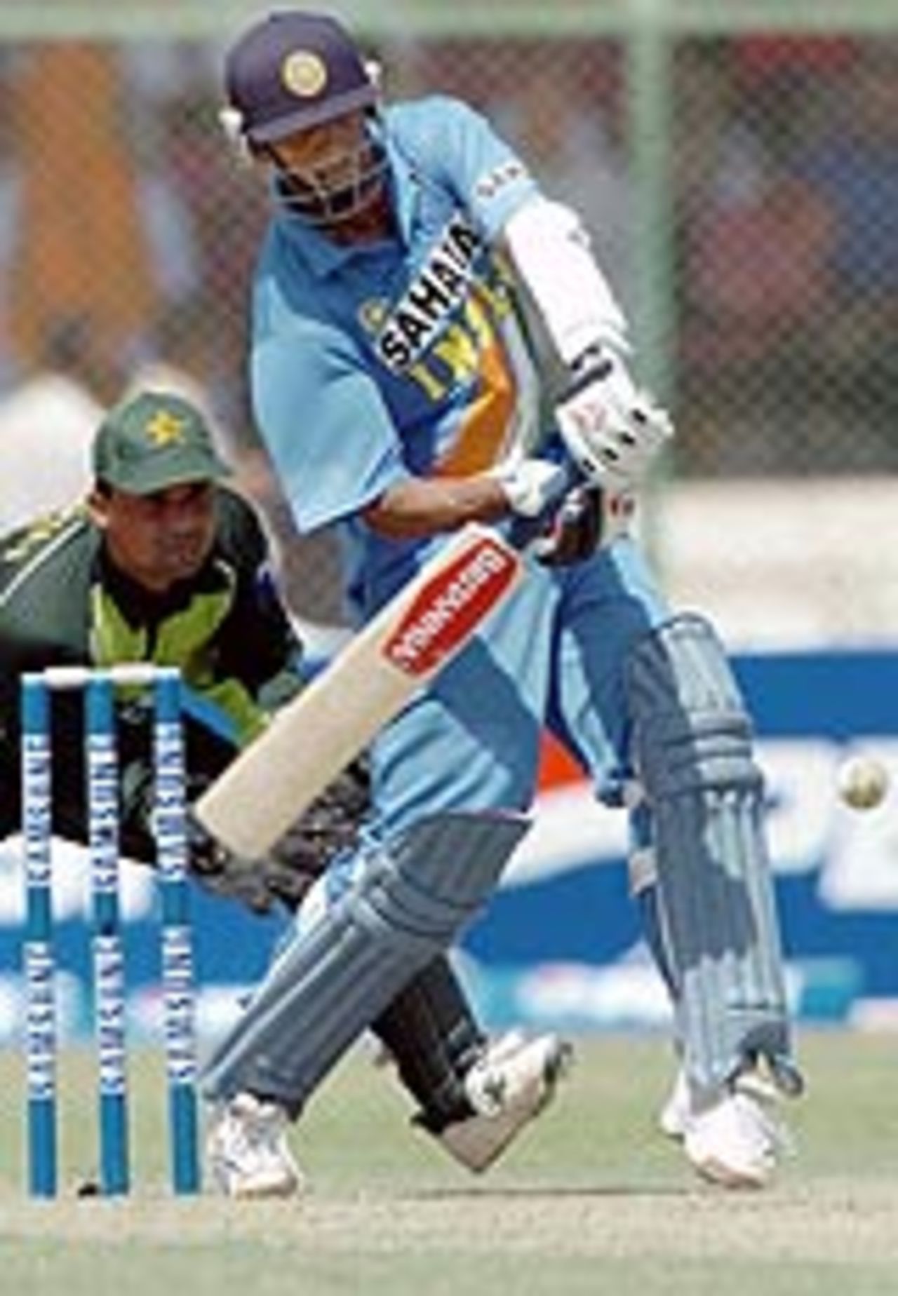 Rahul Dravid hits out on his way to 99, Pakistan v India, 1st ODI, Karachi, March 13, 2004