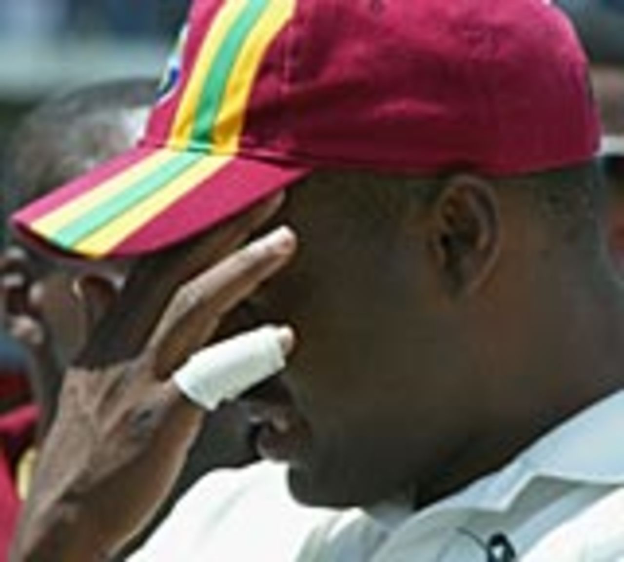 A dejected Brian Lara , West Indies v England, 1st Test, Sabina Park, 3rd day, March 13, 2004