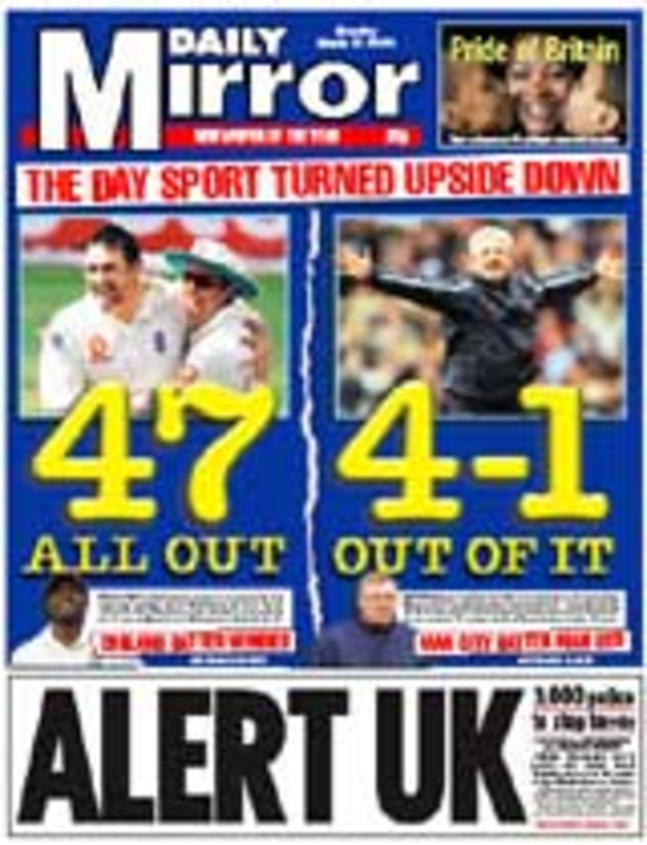 The Mirror front page, March 15, 2004