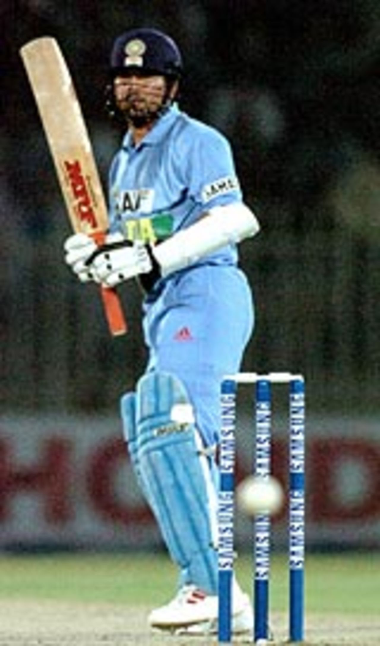 Sachin Tendulkar glances one off Shabbir Ahmed, Pakistan v India, 2nd ODI, Rawalpindi, March 16, 2004