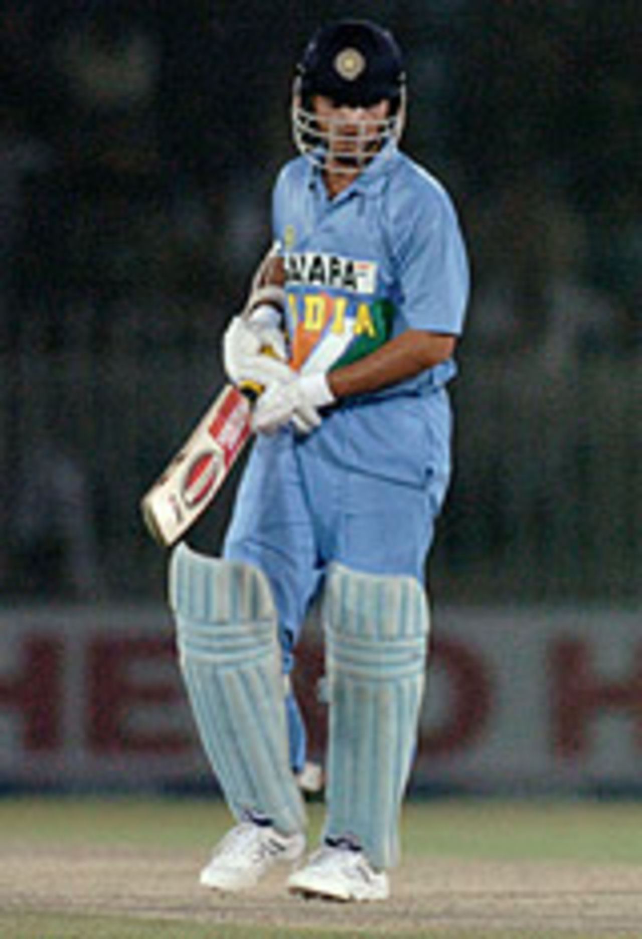 Sourav Ganguly walks off after being stumped, Pakistan v India, 2nd ODI, Rawalpindi, March 16, 2004