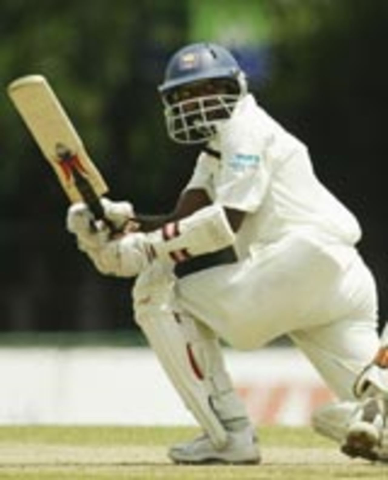 Muttiah Muralitharan sweeps on the way to an entertaining 43, Sri Lanka v Australia, 2nd Test, Kandy, 2nd day, March 17, 2004