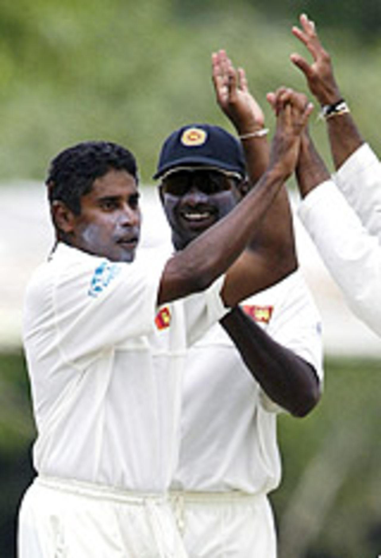 Chaminda Vaas, after he takes another wicket, Sri Lanka v Australia, 2nd Test, Kandy, 2nd day, March 18, 2004