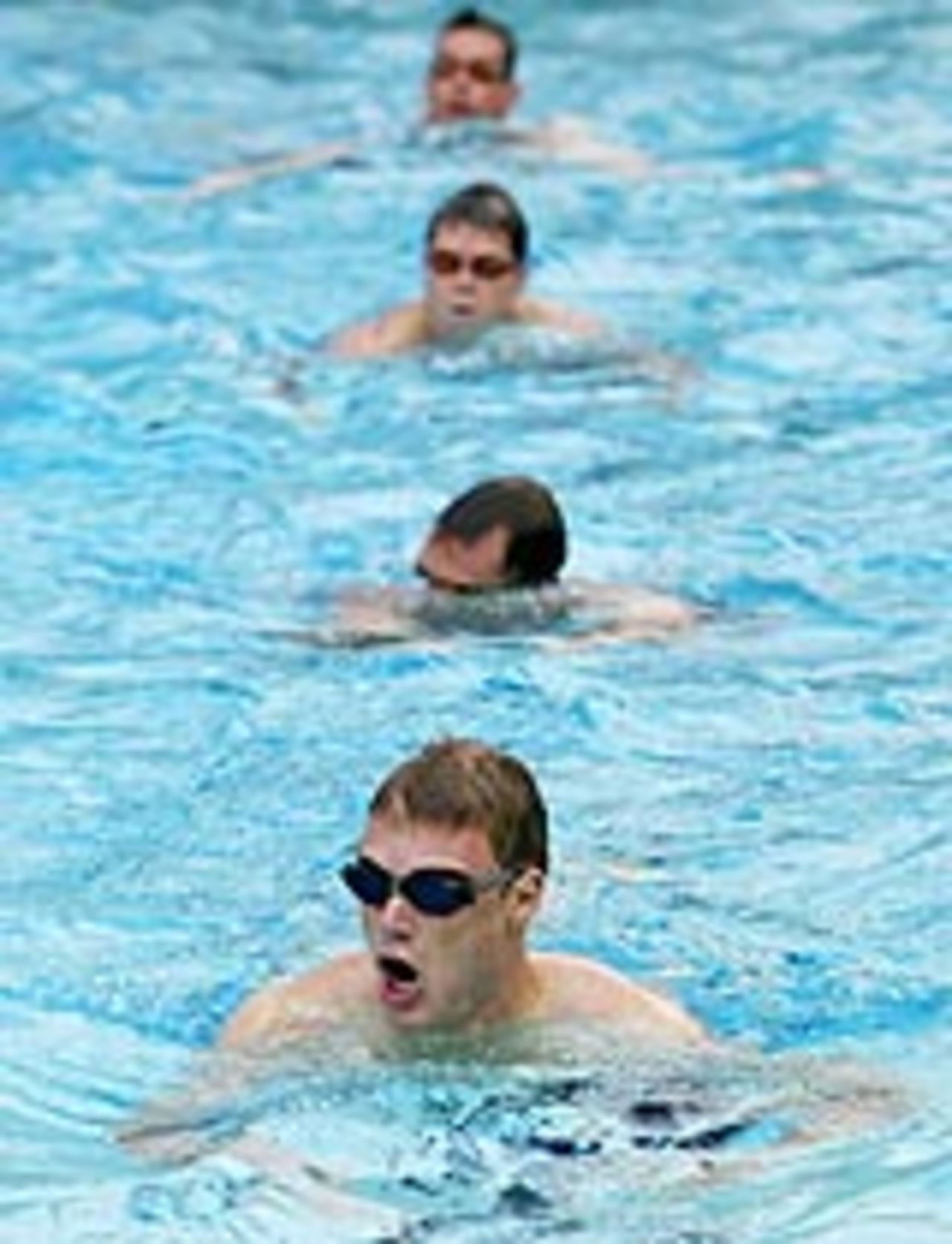 England in the swim, preparing for the second Test