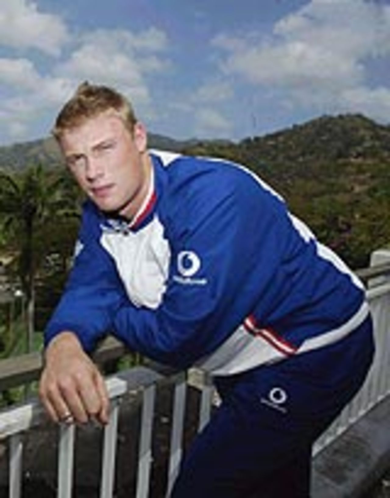 Andrew Flintoff in Trinidad, March 18, 2004