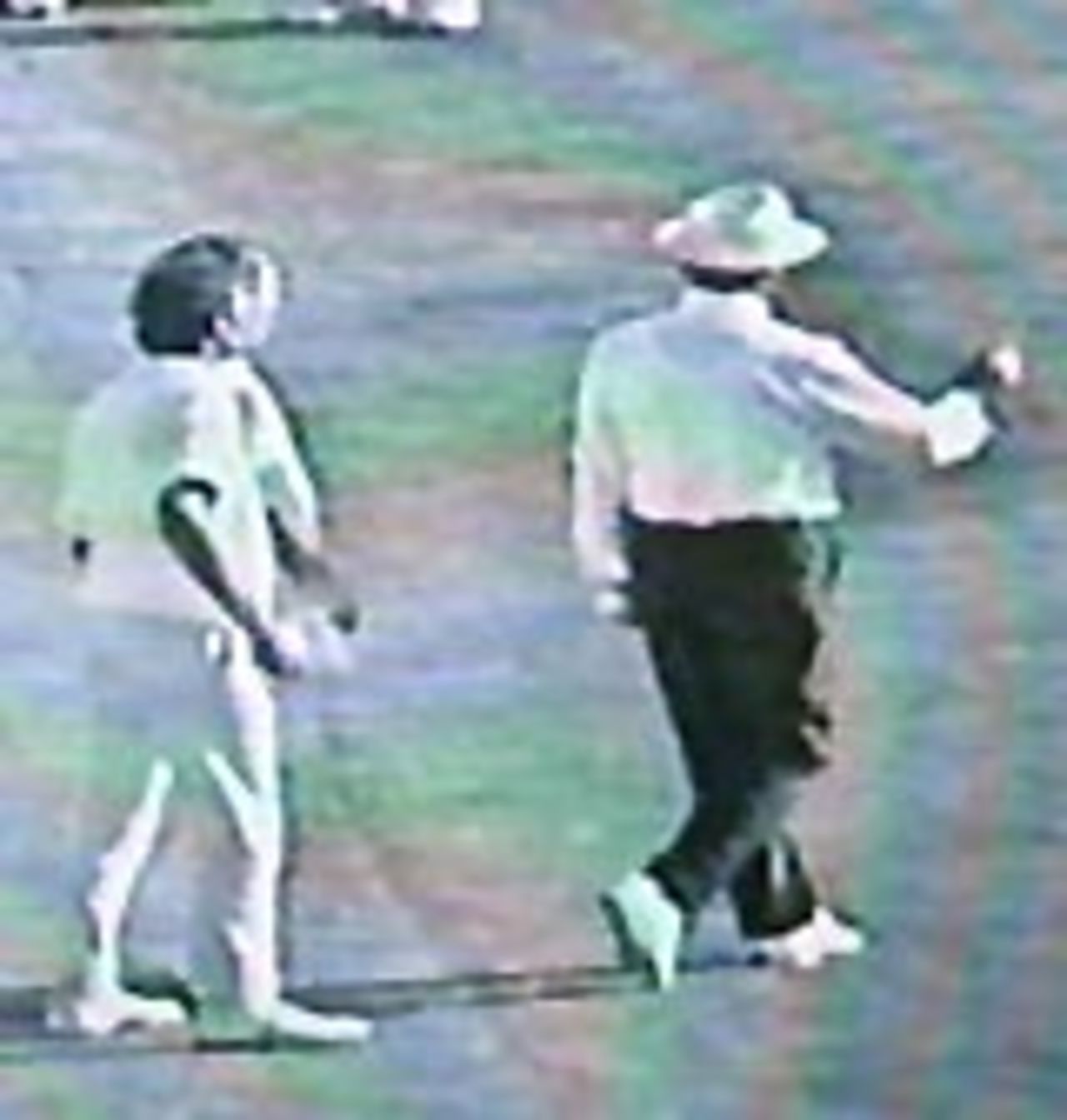 Ray Illingworth remonstrates with the umpire, Sydney, 1971