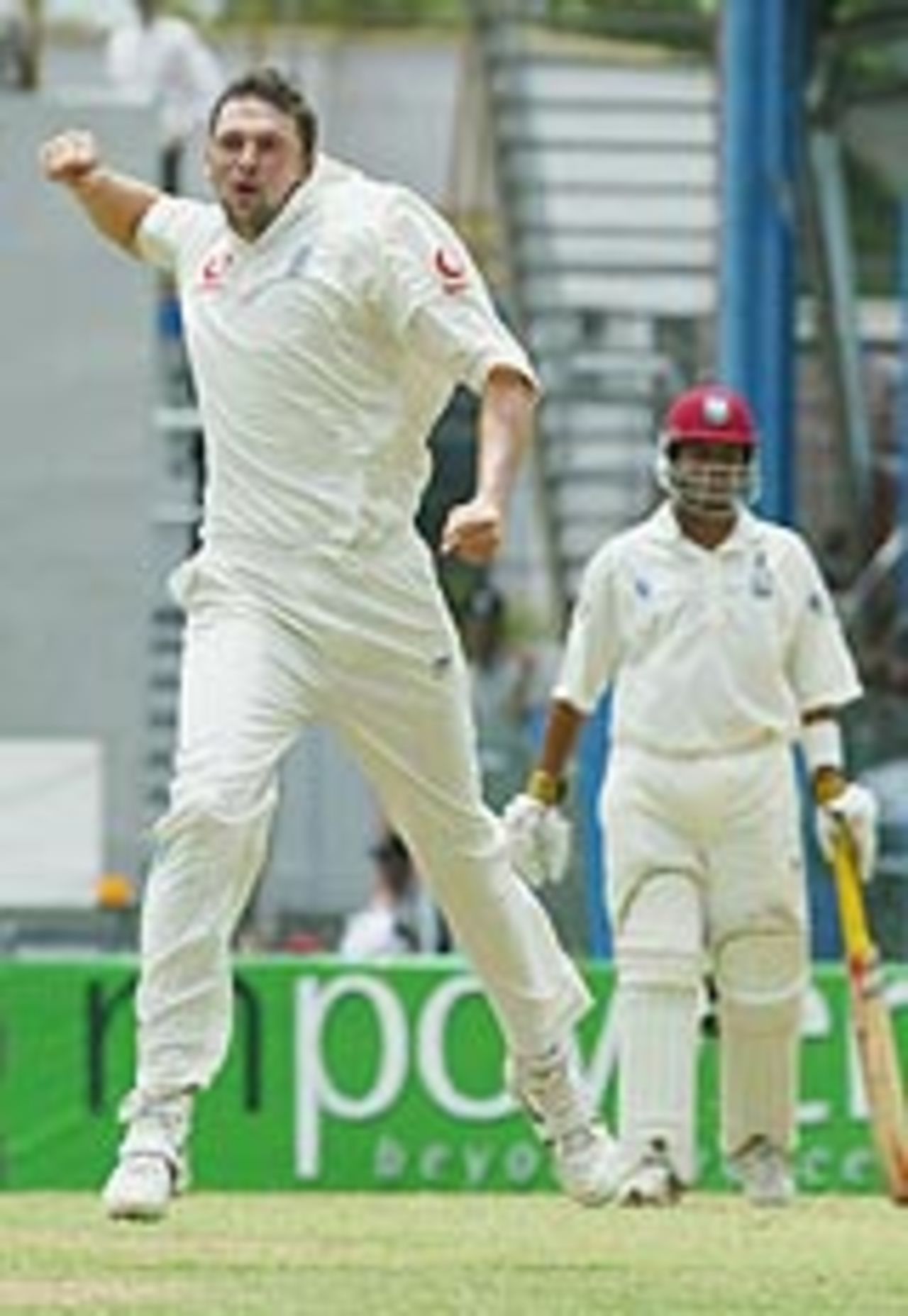 Delight for Harmison as Lara is out for 0