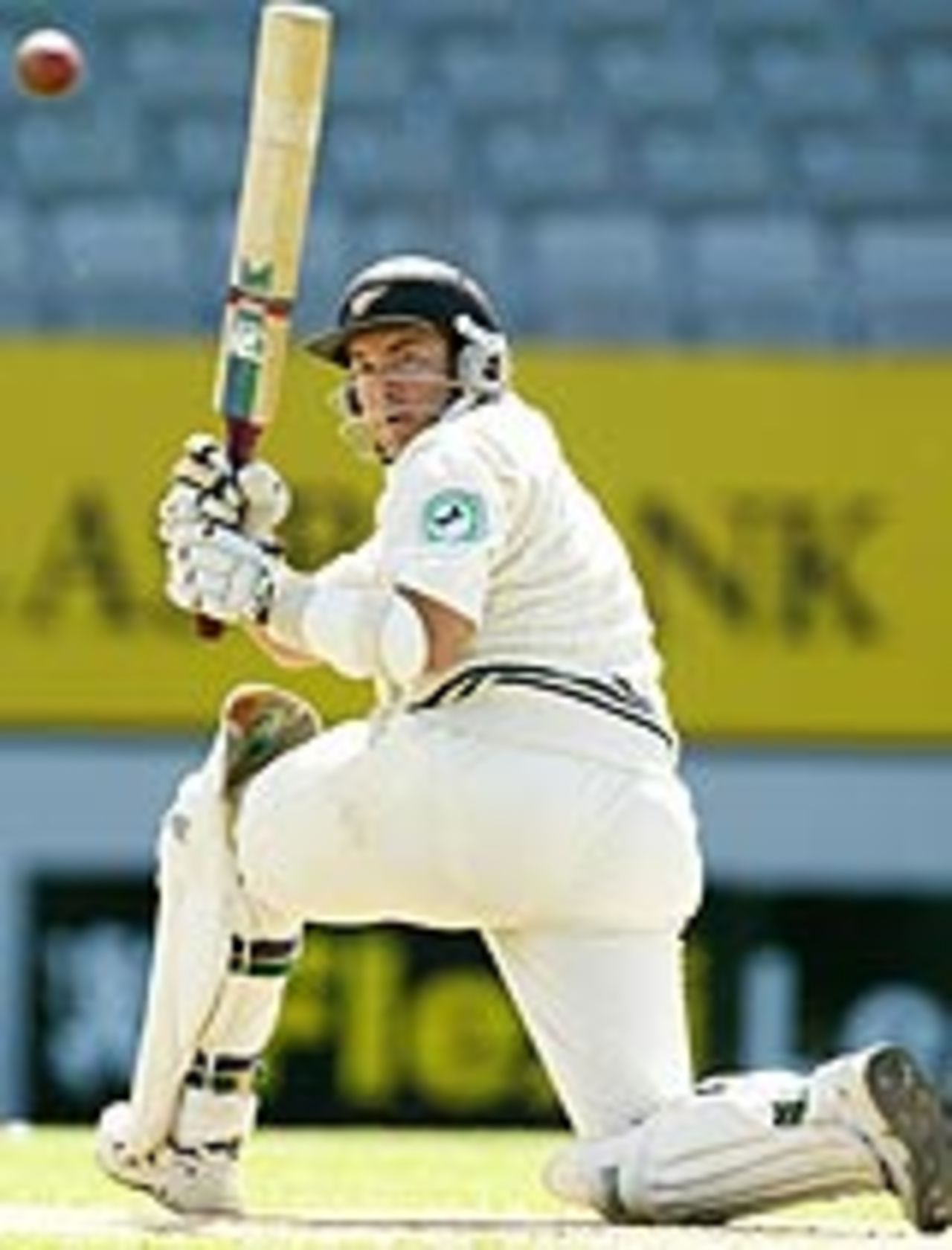 Craig McMillan plays the sweep, New Zealand v South Africa, 2nd Test, AUckland, 3rd day, March 20th, 2004