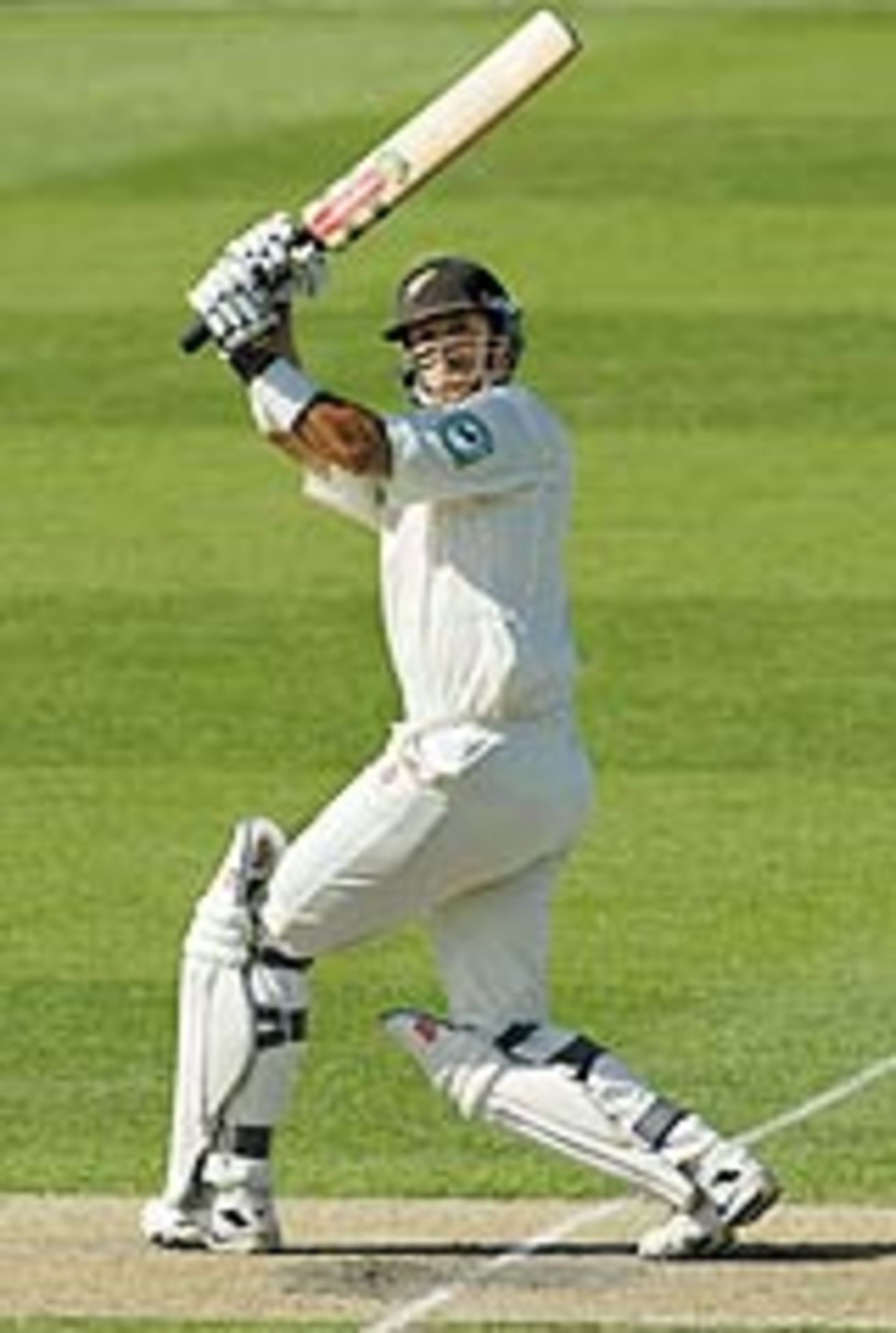 Chris Cairns flicks a ball away for six runs, New Zealand v South Africa, 2nd Test, Auckland, 3rd day, March 20th, 2004