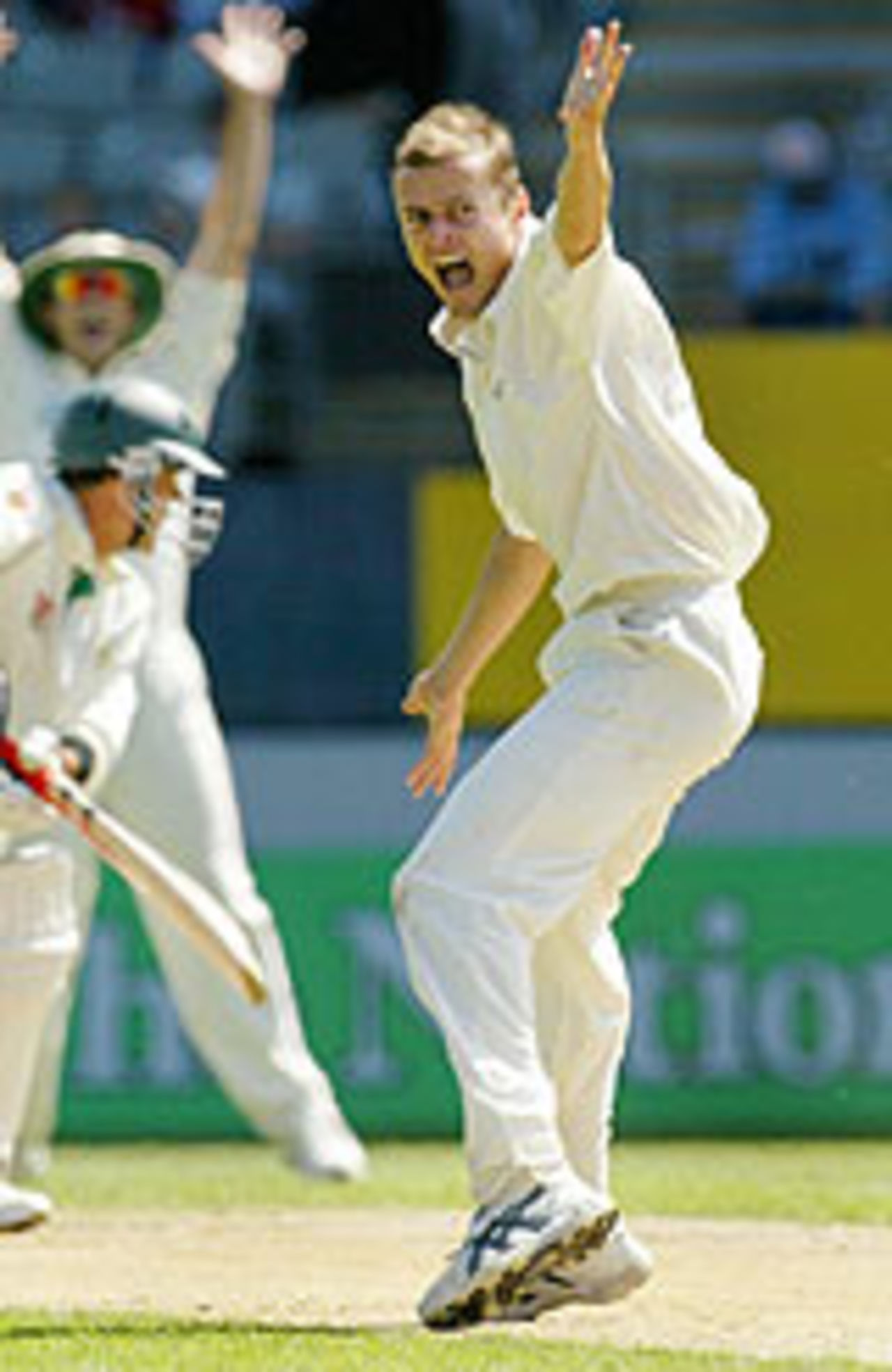 Chris Martin appeals, New Zealand v South Africa, 2nd test, Auckland, 4th day, March 21, 2004