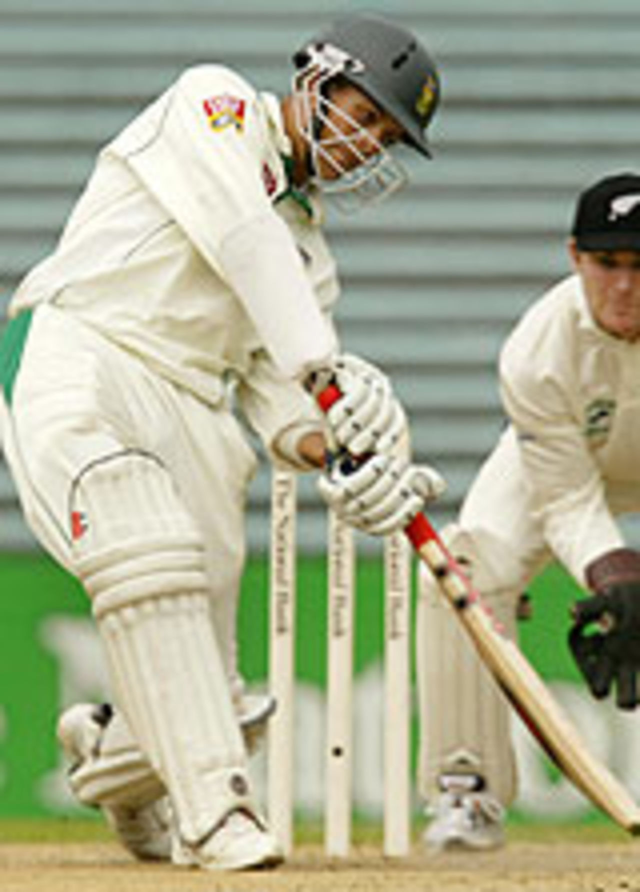Jacques Rudolph strikes out, New Zealand v South Africa, 2nd Test, Auckland, 5th day, March 22, 2004