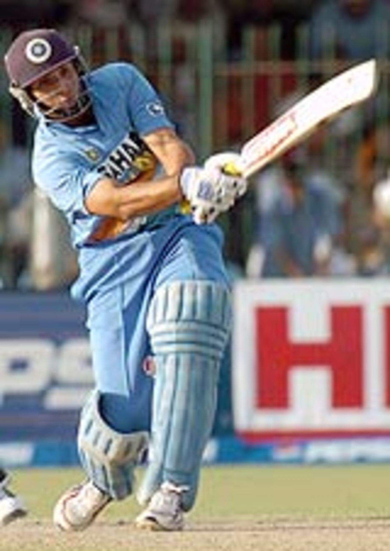 VVS Laxman hits out during his innings of 107, Pakistan v India, 5th ODI, Lahore, March 24, 2004