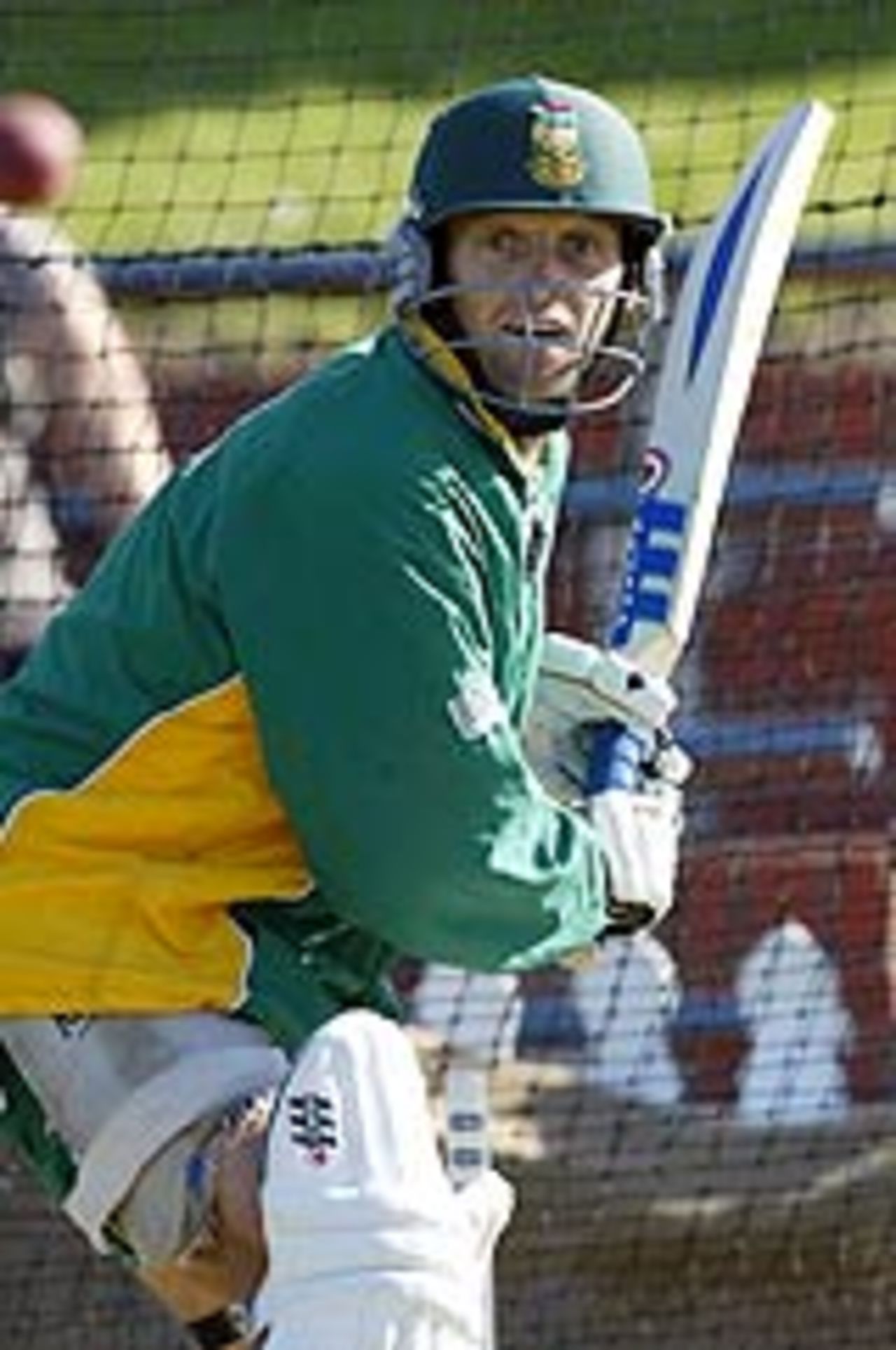 Gary Kirsten in the nets, preparing for his final Test match, March 24, 2004
