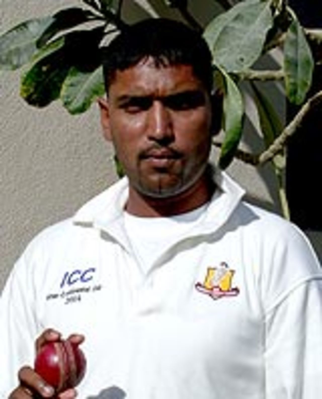 UAE fast bowler, Ali Asad, who took 9 for 74 against Nepal, March 26, 2004