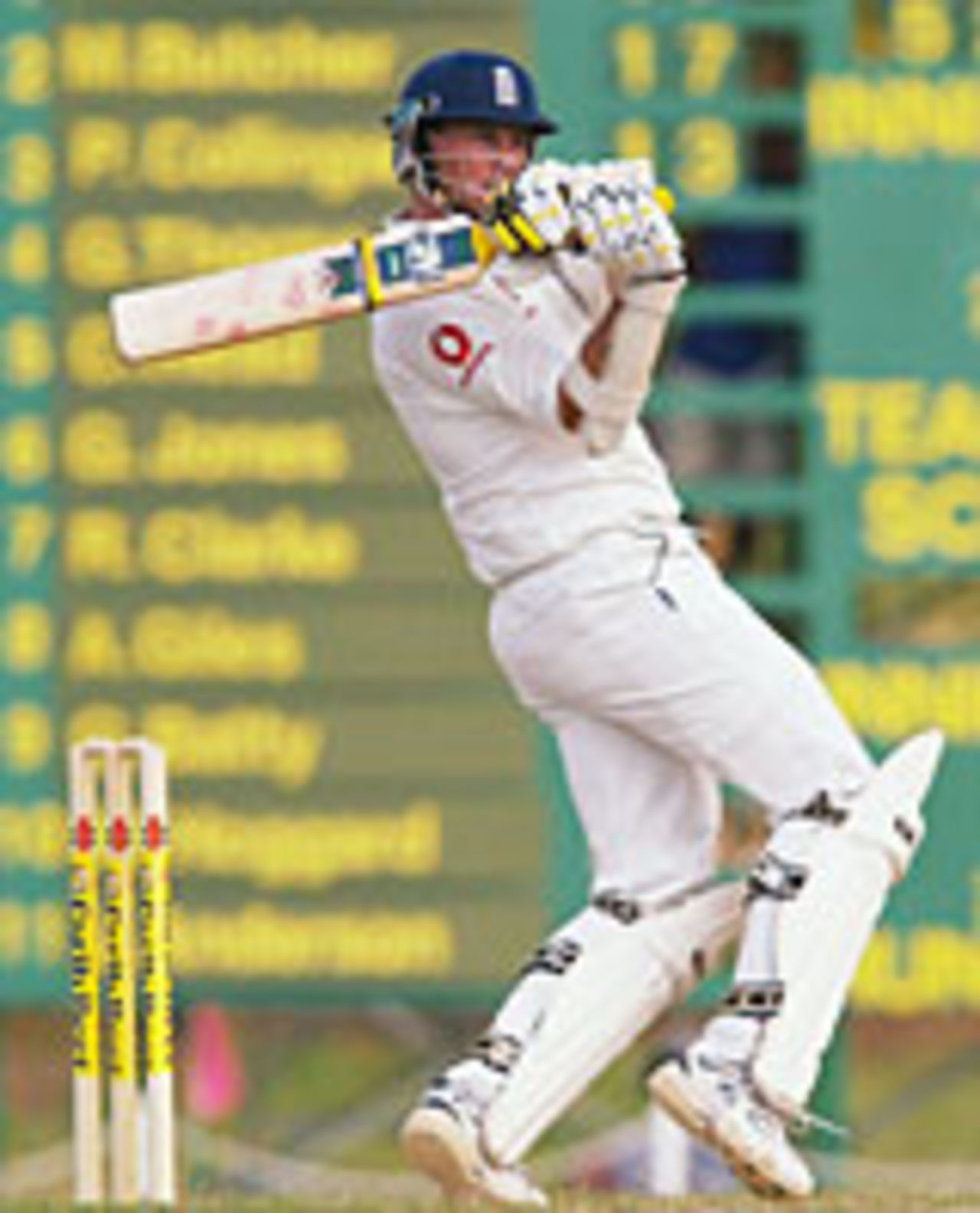 Marcus Trescothick on his way to 50, England v Carib Beer XI, Barbados, March 26, 2004