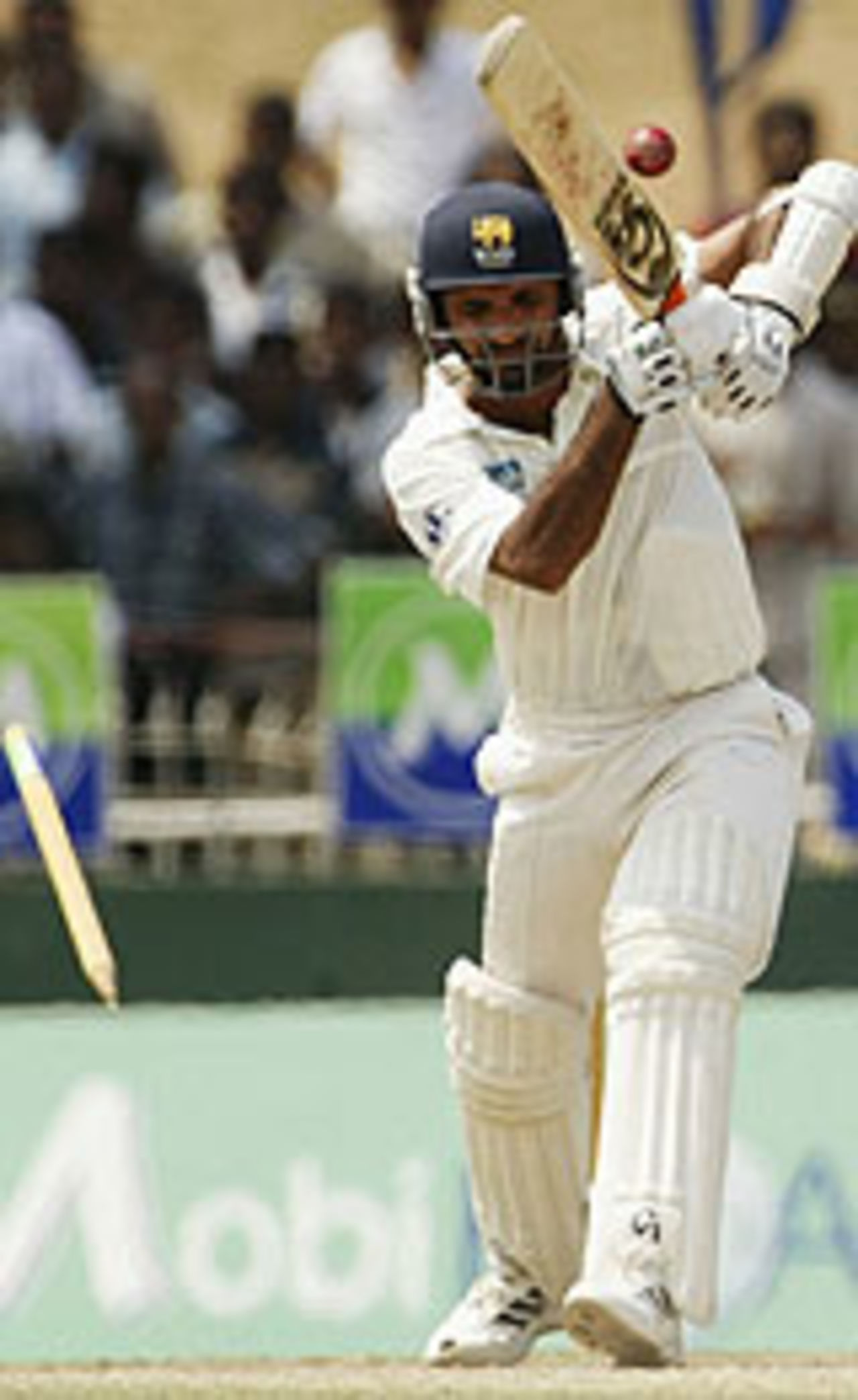 Marvan Atapattu's off stump cartwheels, Sri Lanka v Australia, 3rd Test, Colombo, 5th day, March 28, 2004