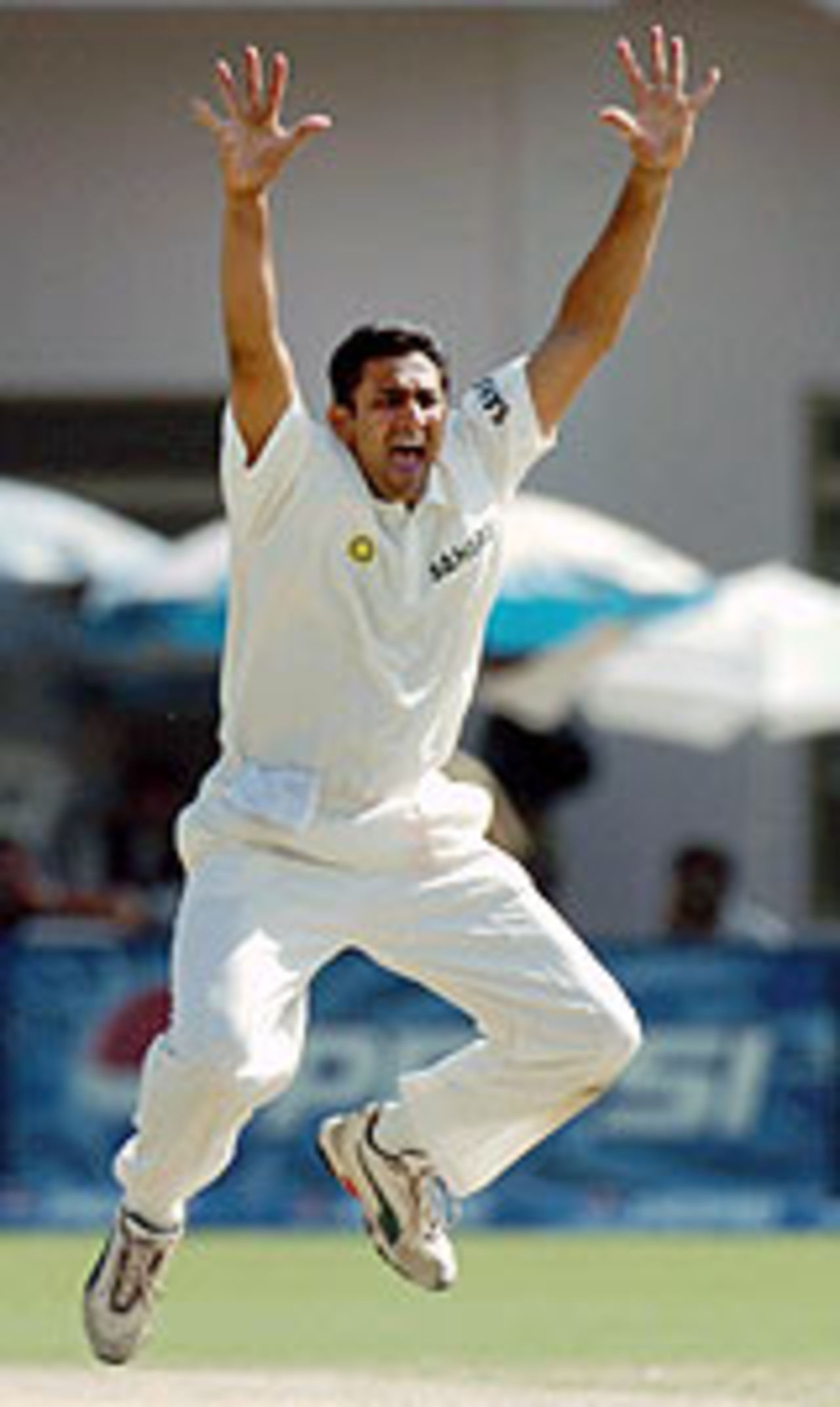 Anil Kumble lets out an impassioned appeal, Pakistan v India, 1st Test, Multan, 4th day, March 31, 2004