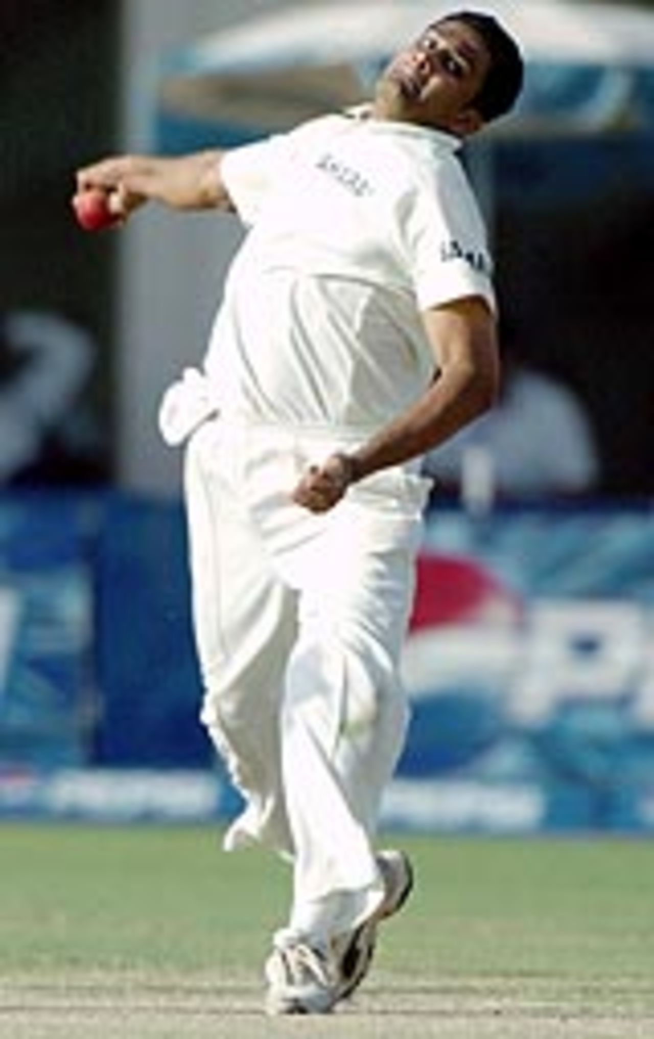 Anil Kumble bowls, India v Pakistan, 1st Test, Multan, April 1, 2004