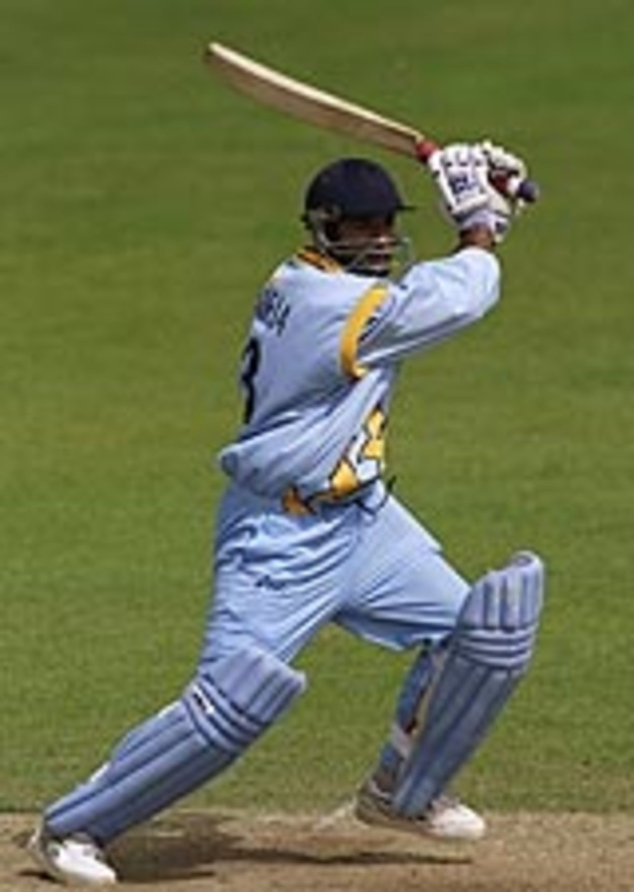 Ajay Jadeja in action in a warm-up game of the 1999 World Cup, 11th May, 1999