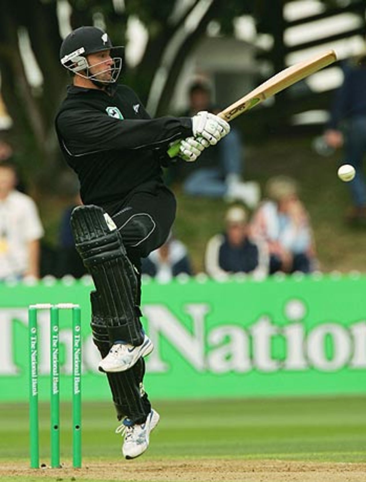Nathan Astle's 37 was the highest score for New Zealand, but it wasn't remotely enough, New Zealand v Australia, 4th ODI, Wellington, March 1, 2005