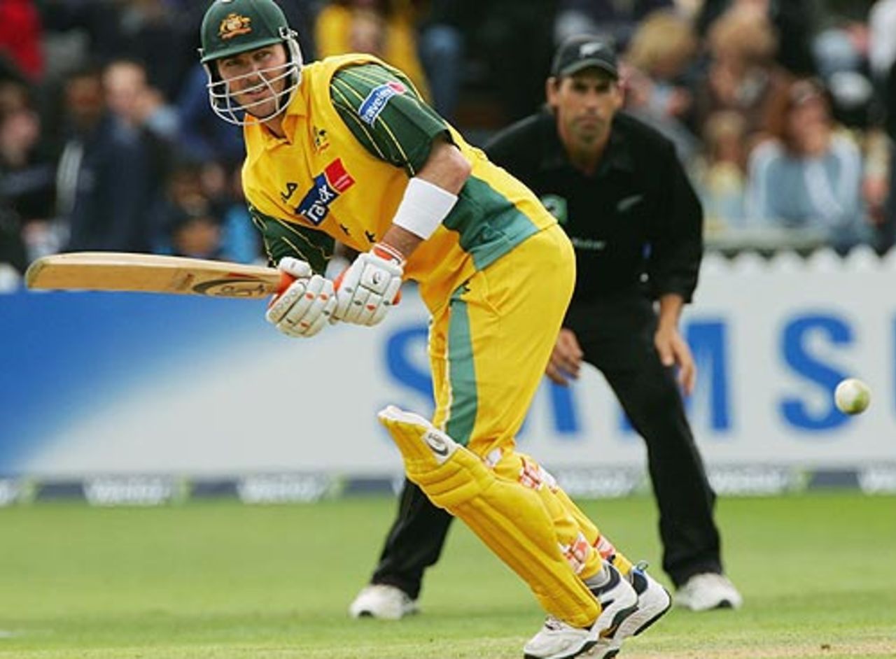 Damien Martyn's unbeaten 65 was an elegant effort, but it wasn't remotely enough, New Zealand v Australia, 4th ODI, Wellington, March 1, 2005