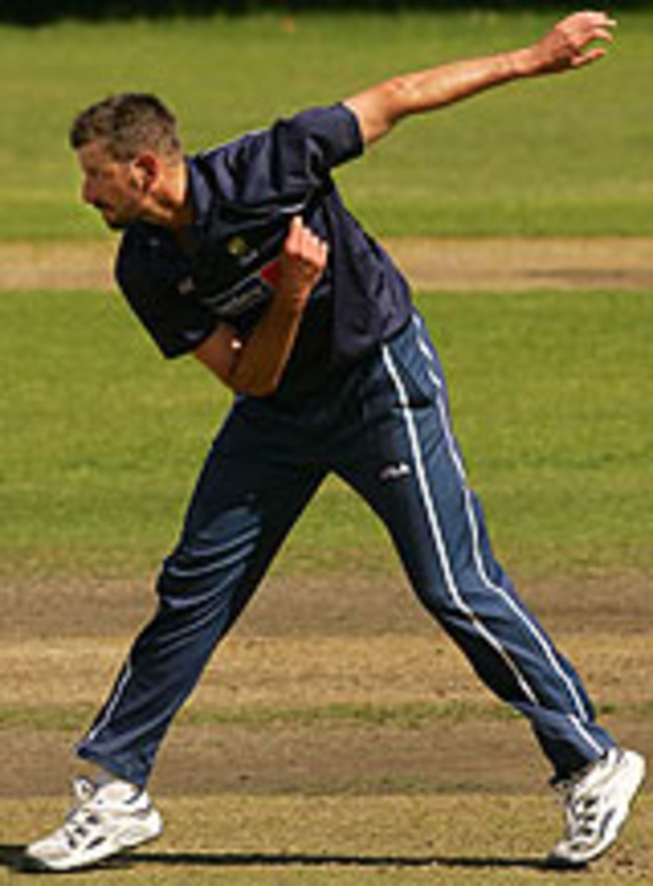 Michael Kasprowicz at a practice session, Christchurch, March 8, 2005