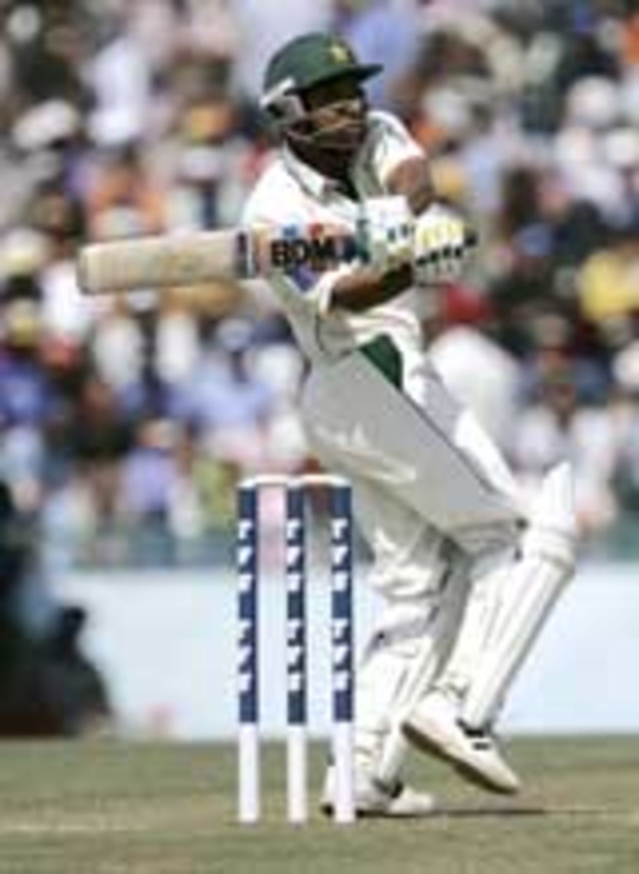 Asim Kamal pulls on the way to an invaluable 91, India v Pakistan, 1st Test, Mohali, Day 1, March 8, 2005