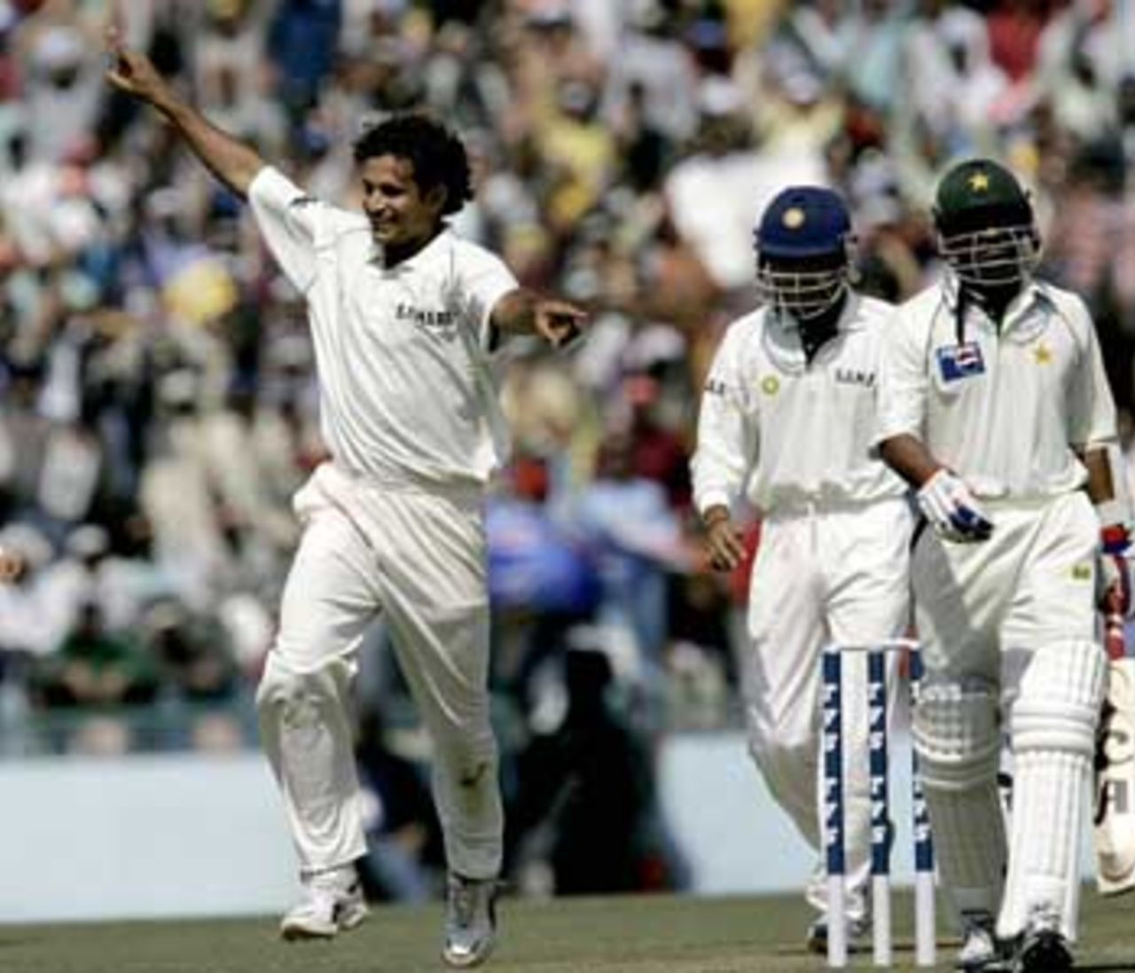 Yousuf Youhana fell yet again to Irfan Pathan, India v Pakistan, 1st Test, Mohali, March 8, 2005