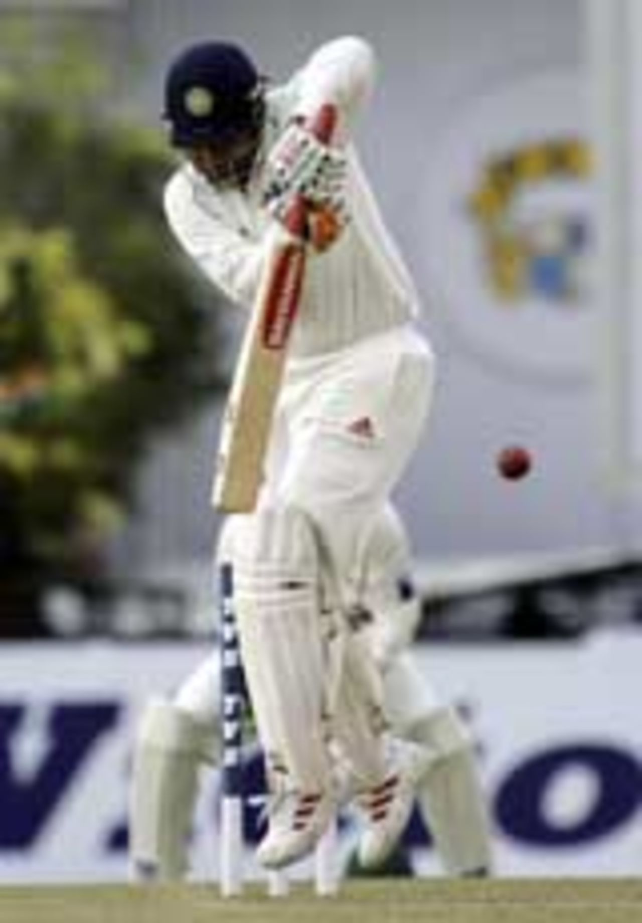 Virender Sehwag flicks on the way to a breezy 95, India v Pakistan, 1st Test, Mohali, March 9, 2005