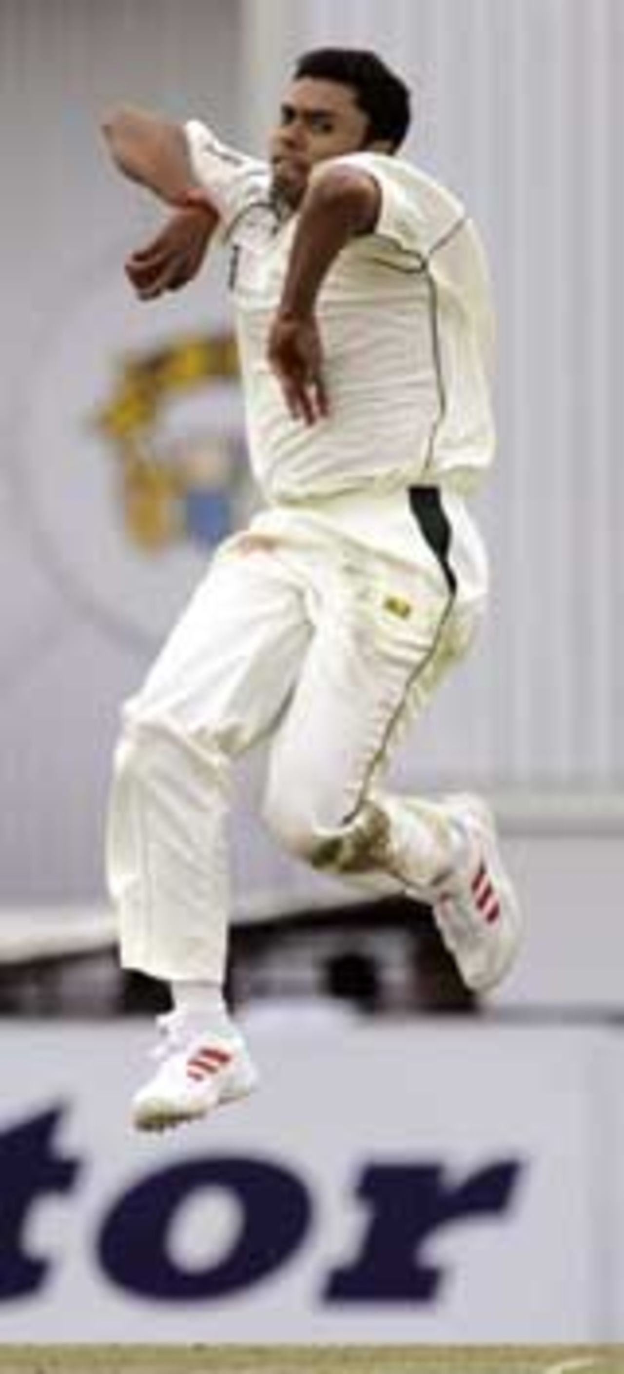 Danish Kaneria in action against India, India v Pakistan, 1st Test, Mohali, March 9, 2005