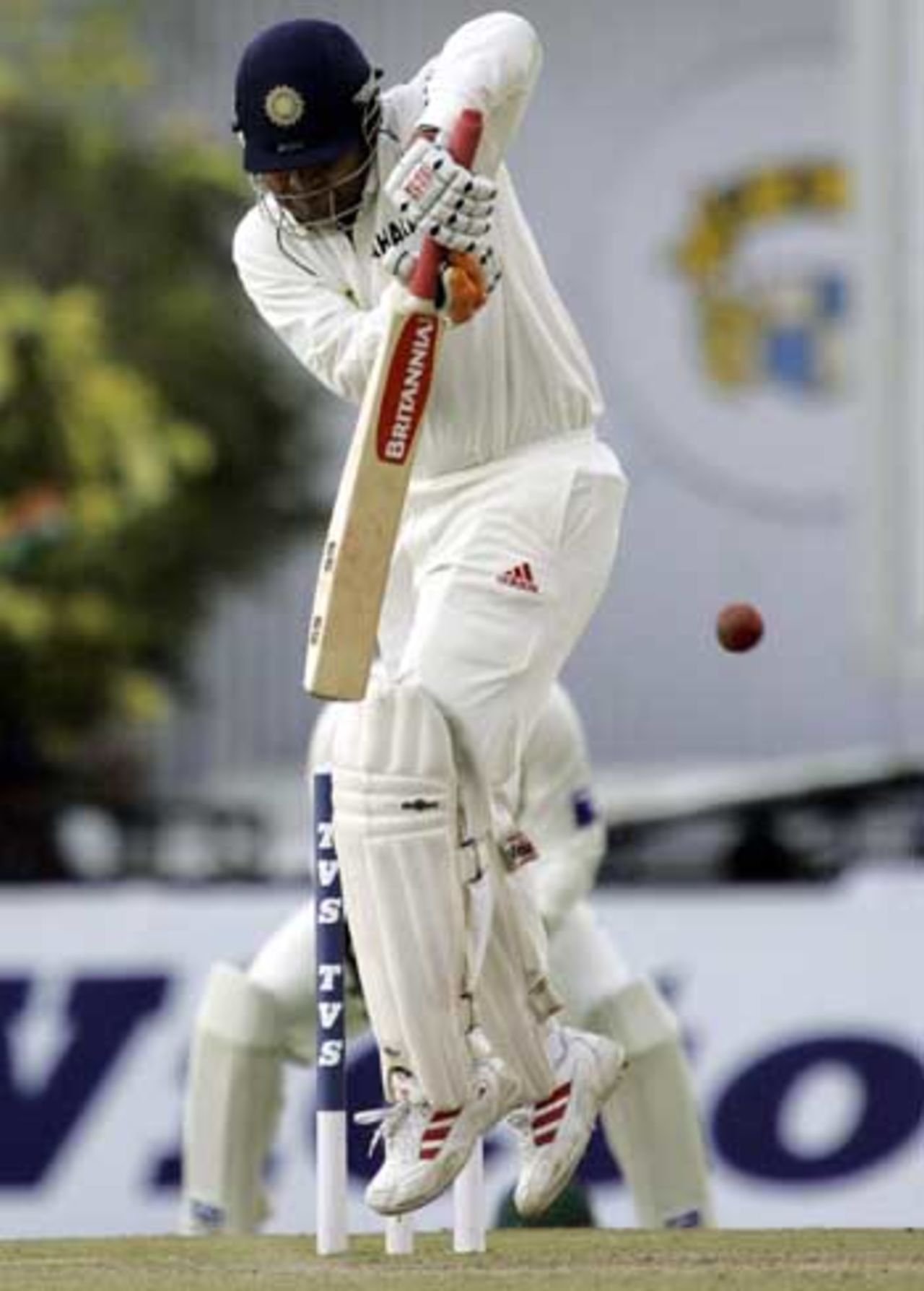 Virender Sehwag's early flicks showed the kind of mood he was in after the rain delay, India v Pakistan, 1st Test, Mohali, March 9, 2005
