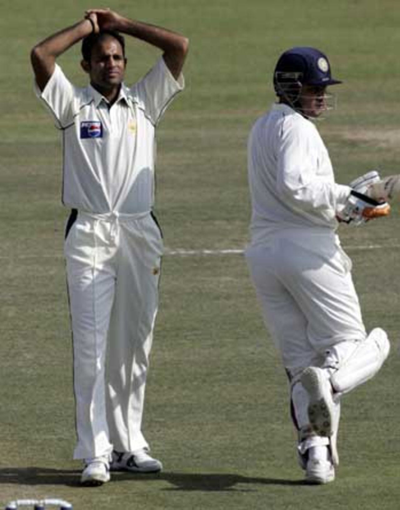Whatever they tried Pakistan's bowlers could not curb Virender Sehwag, India v Pakistan, 1st Test, Mohali, March 10, 2005