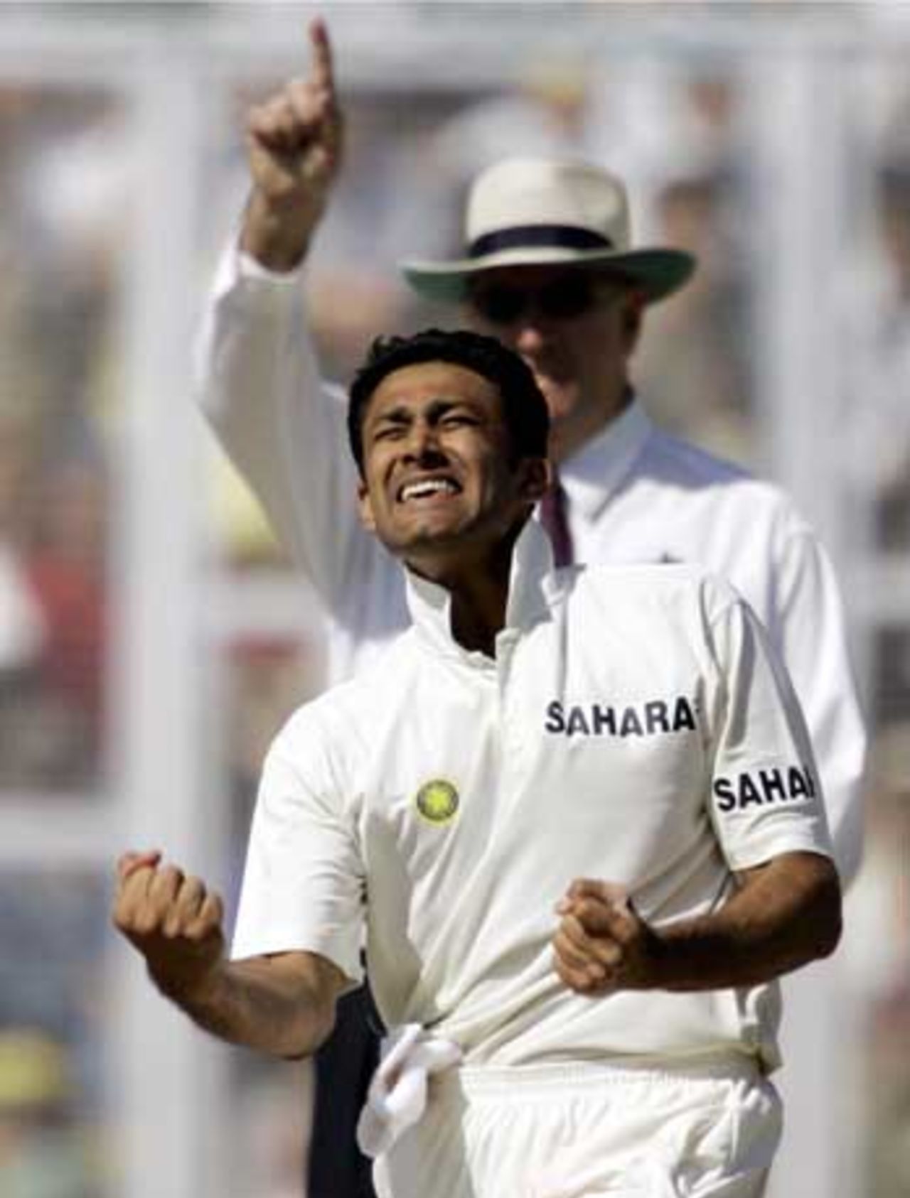 And finally it was down to Anil Kumble to provide the breakthrough, and he did so in style, India v Pakistan, 1st Test, Mohali, March 11, 2005