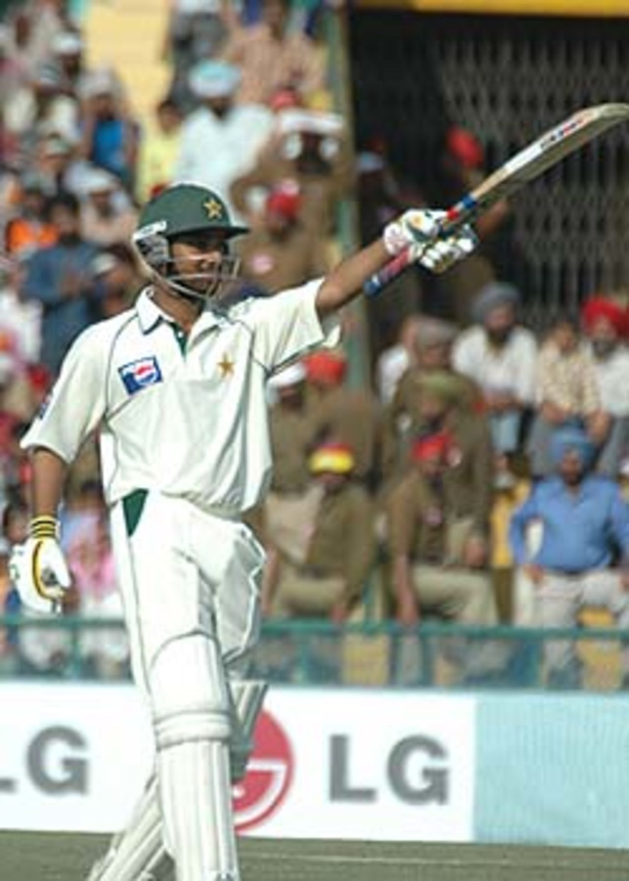 Asim Kamal, the man with a debut 99, and coming in to the match with 'XX' which he made at Dharamsala, India v Pakistan 1st Test at Mohali, 8-12 March 2005