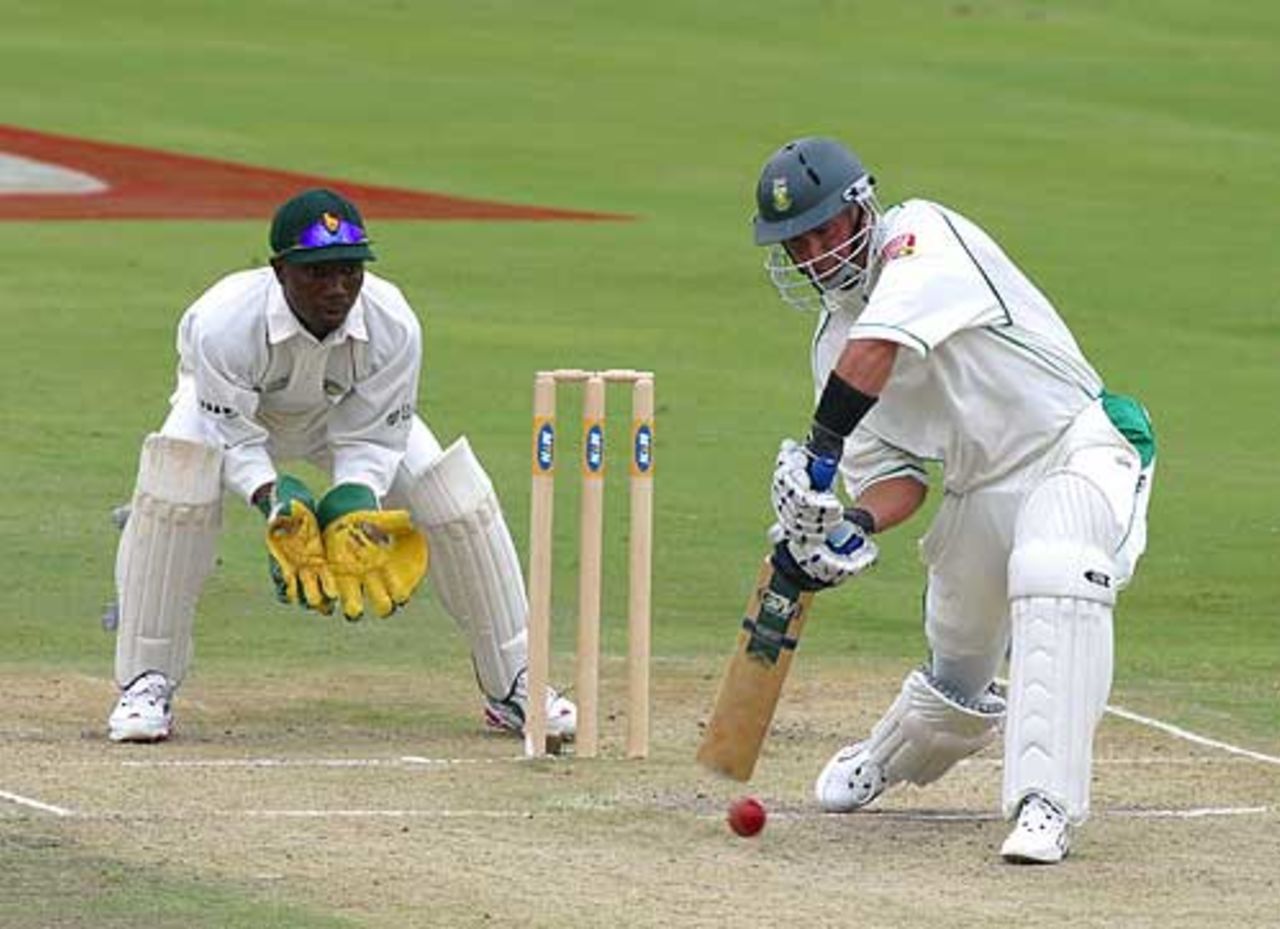 Herschelle Gibbs on the drive, South Africa v Zimbabwe, 2nd Test, Centurion, 2nd day, March 12, 2005