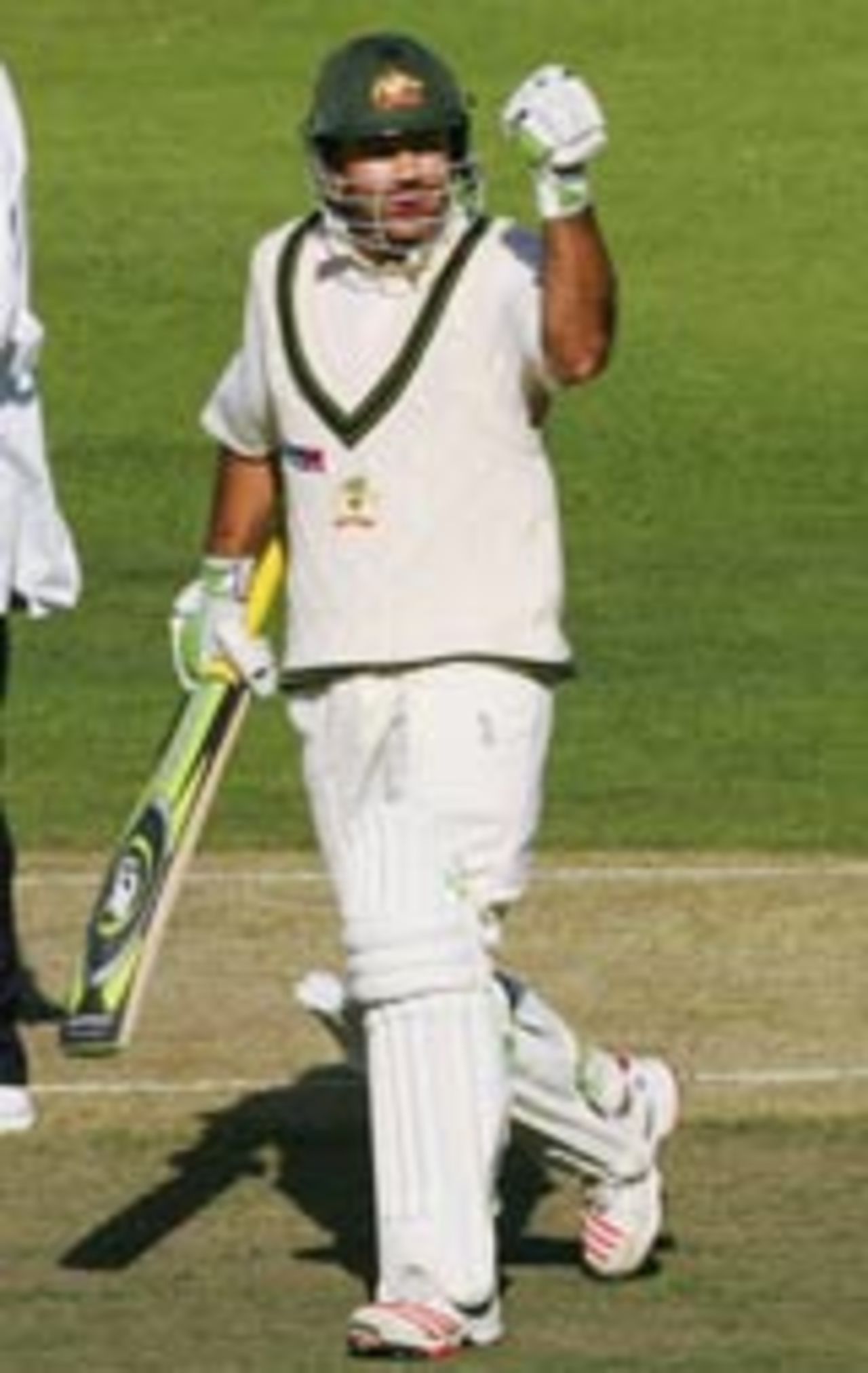 Ricky Ponting with clenched fists after the victorye, New Zealand v Australia, 1st Test, Christchurch, 4th day, March 13, 2005