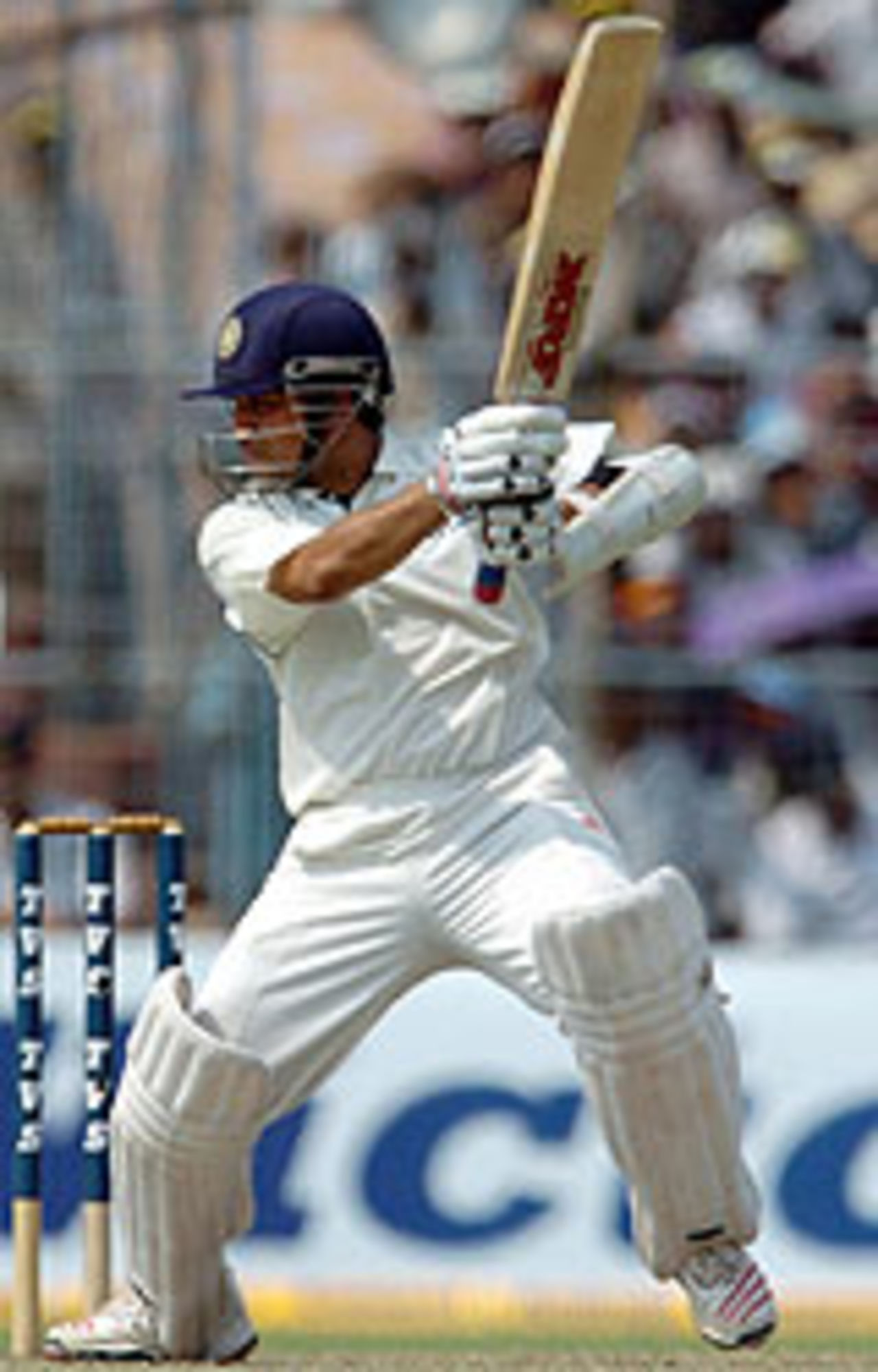 Sachin Tendulkar square-cuts, India v Pakistan, 2nd Test, Kolkata, March 16, 2005