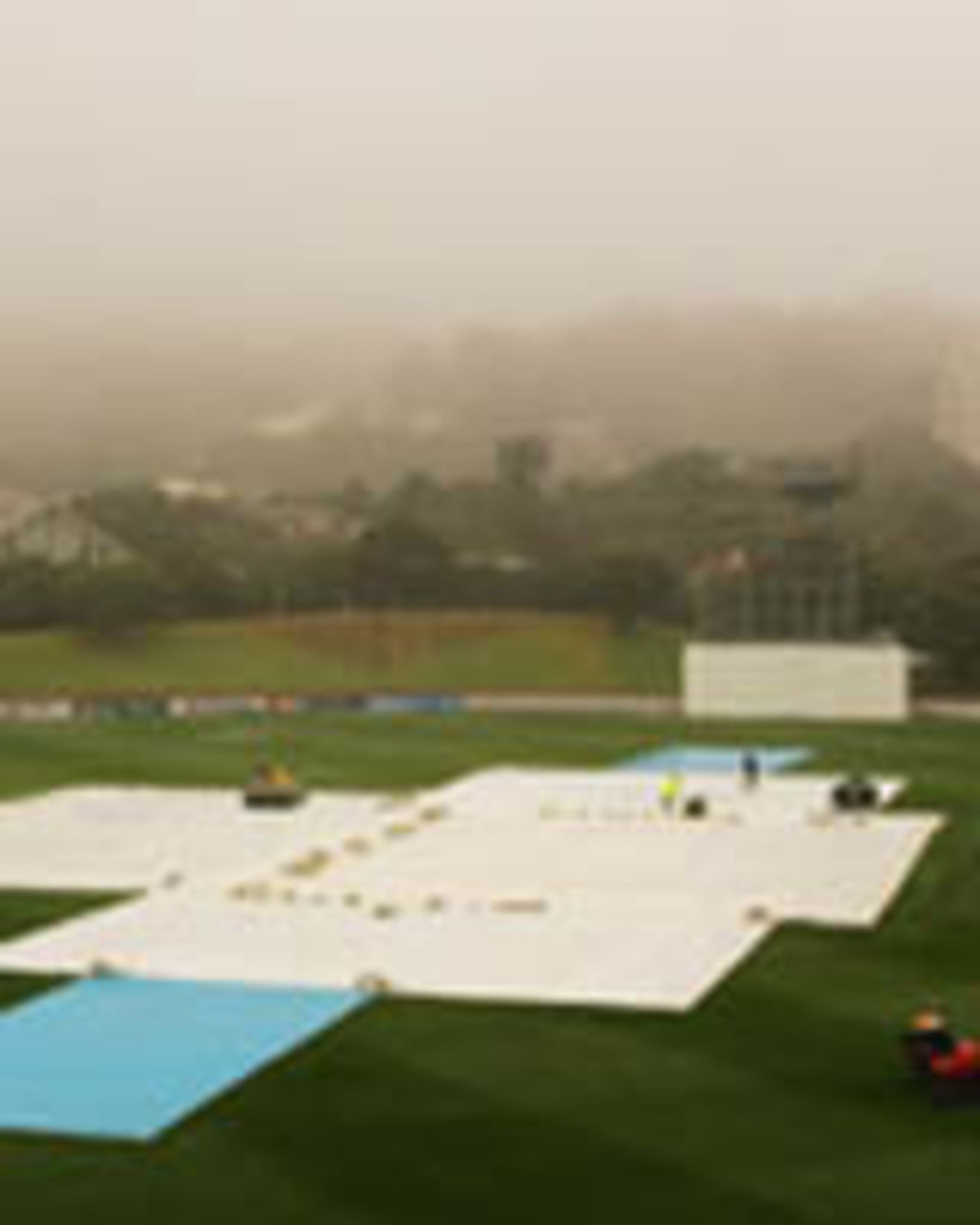 The pitch under the covers, New Zealand v Australia, 2nd Test, 1st day, March 18, 2005