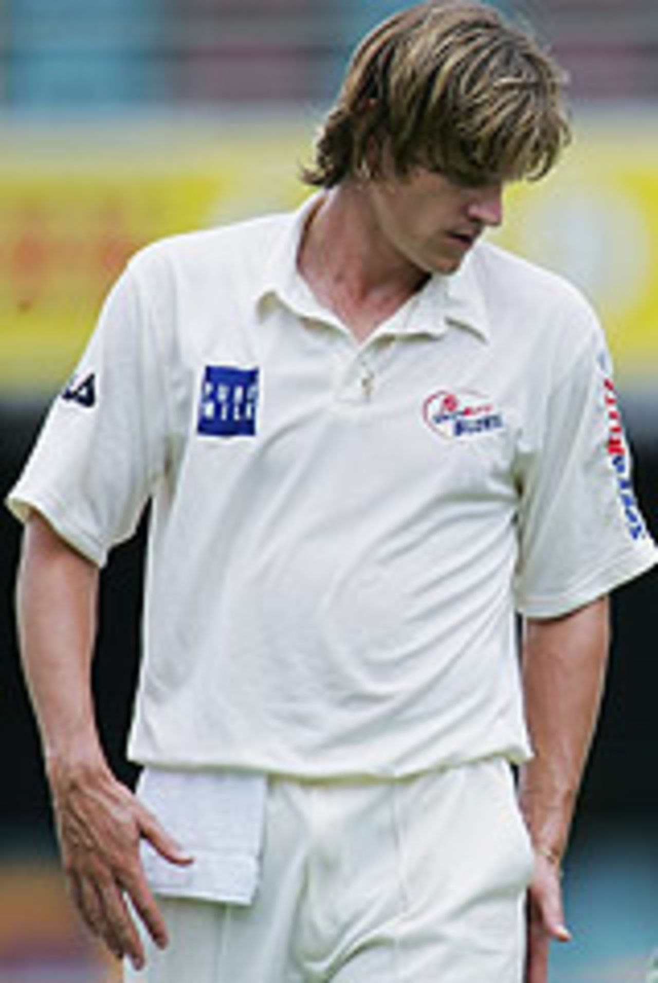 Nathan Bracken during his destructive spell in the Pura Cup final, Queensland v New South Wales, Brisbane, March 18, 2005