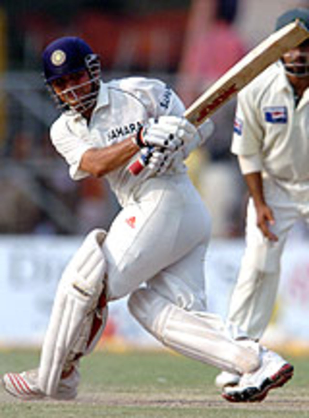 Sachin Tendulkar sweeps, India v Pakistan, 2nd Test, Kolkata, March 18, 2005