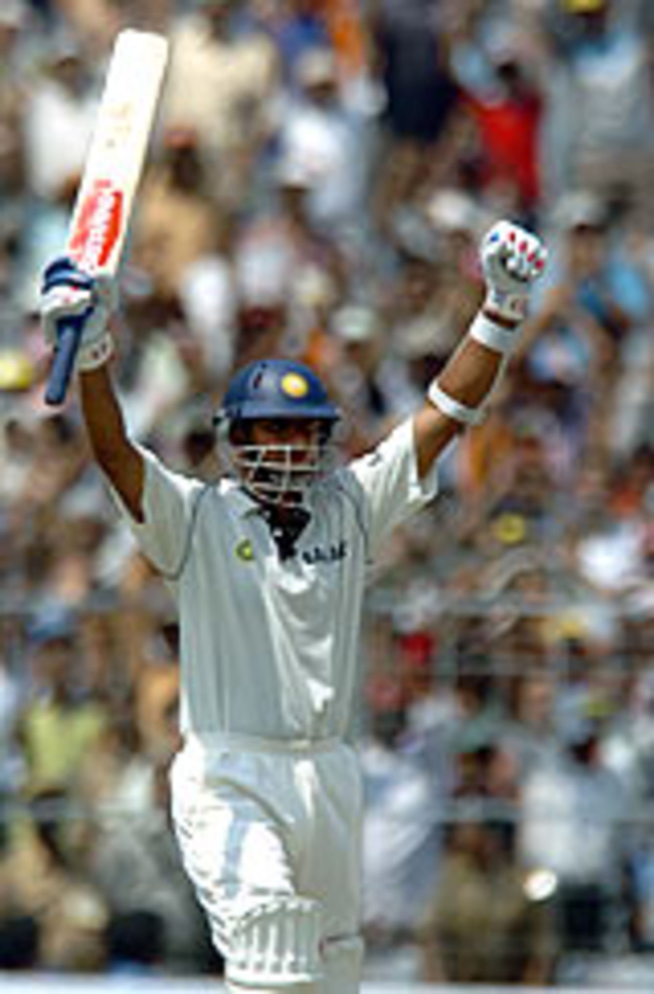 Rahul Dravid reaches his hundred, India v Pakistan, 2nd Test, Kolkata, March 19, 2005