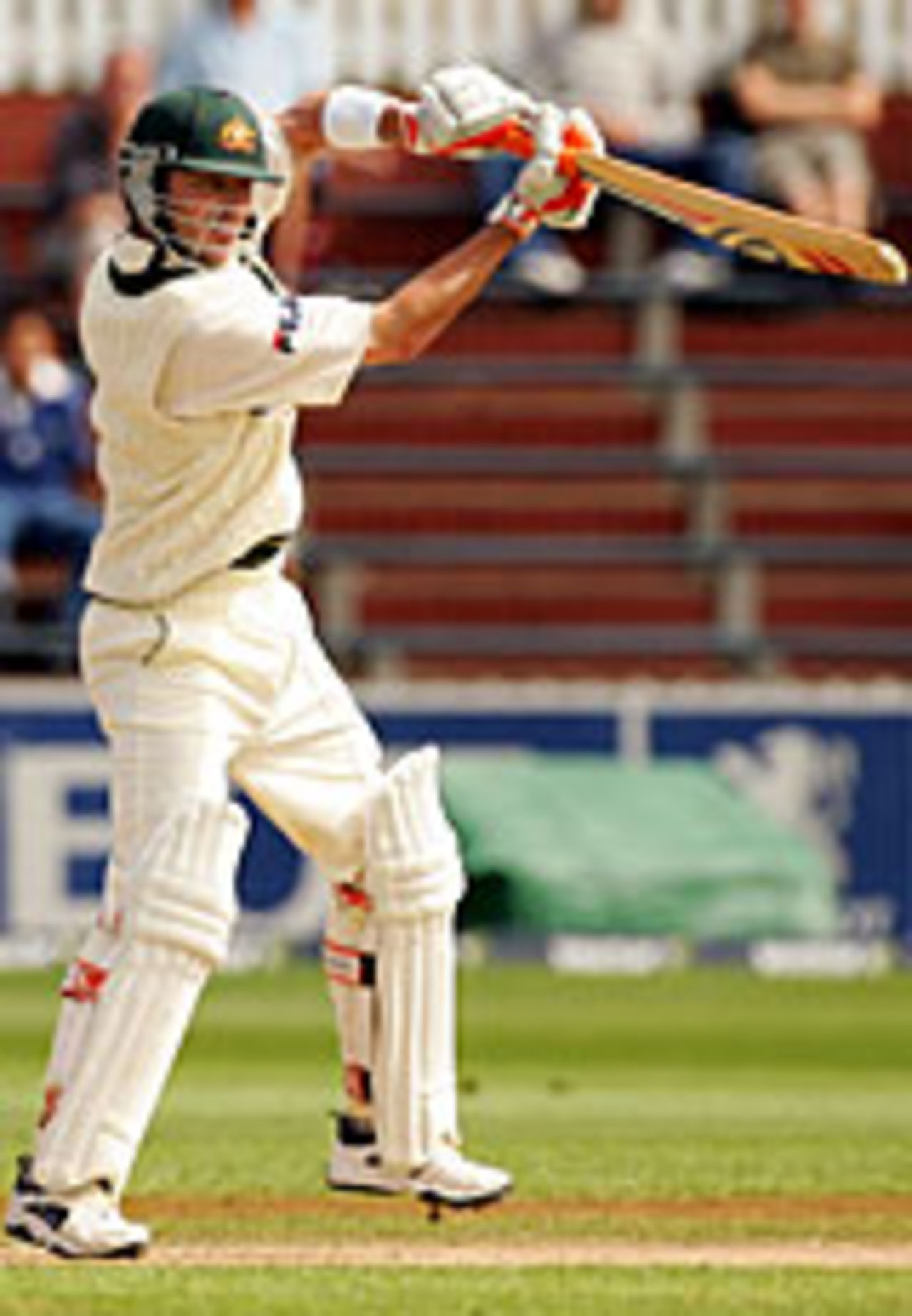 Damien Martyn creams on to the off, New Zealand v Australia, 2nd Test, Wellington, 3rd day, March 20, 2005
