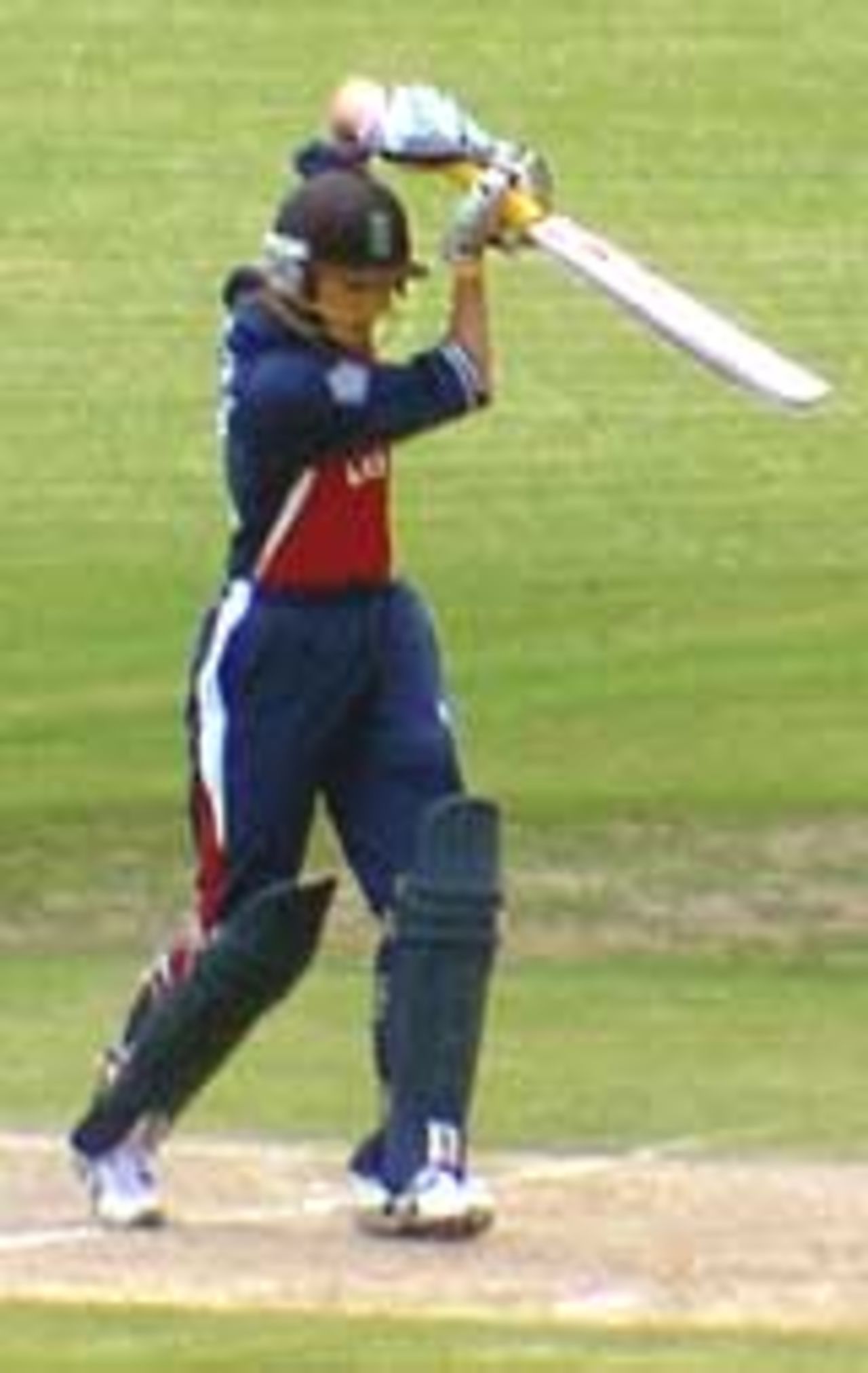 Charlotte Edwards on the drive as England rout Gauteng/North West women, March 20, 2005
