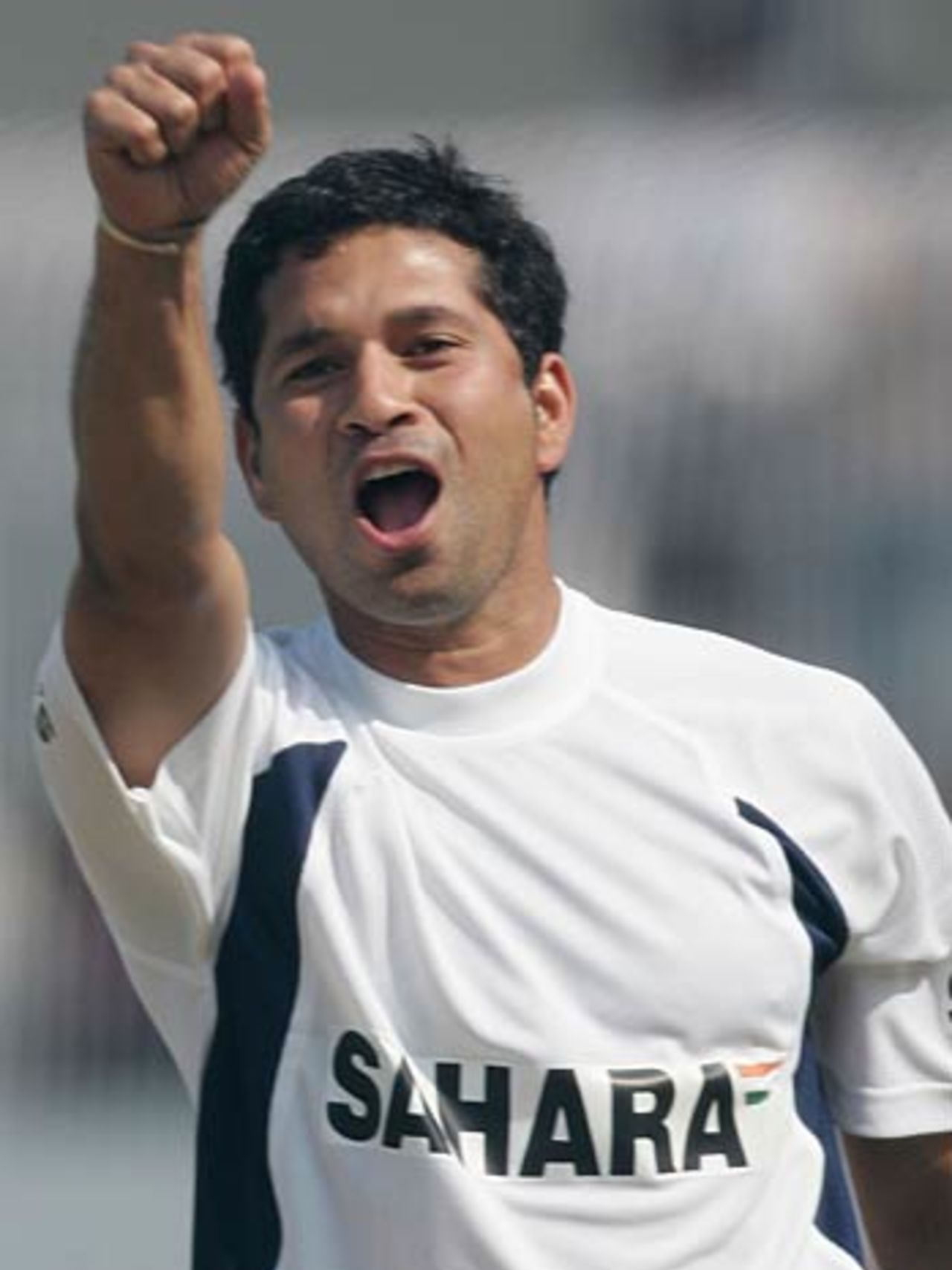 Sachin Tendulkar in a light-hearted mood, November 2004