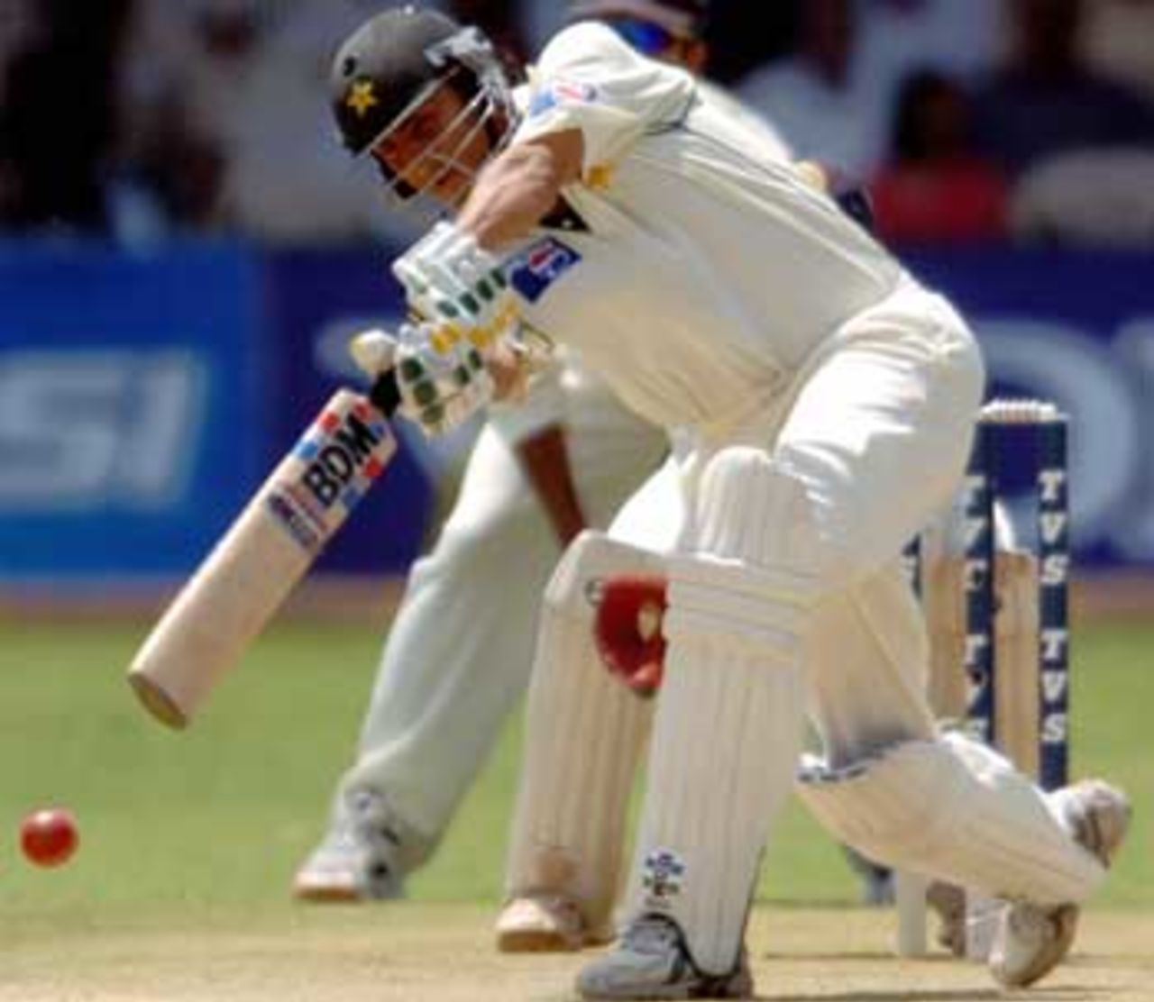 Younis Khan drives fluently, India v Pakistan, 3rd Test, Bangalore, 1st day, March 24, 2005