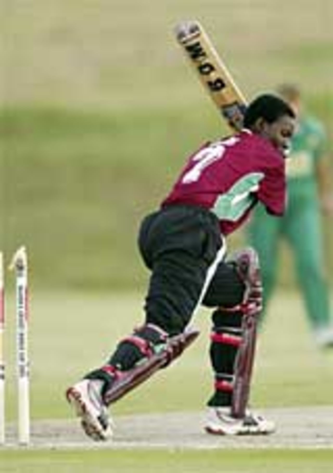 Debbie Ann Lewis is bowled, South Africa v West Indies, Women's World Cup, Pretoria, March 24, 2005