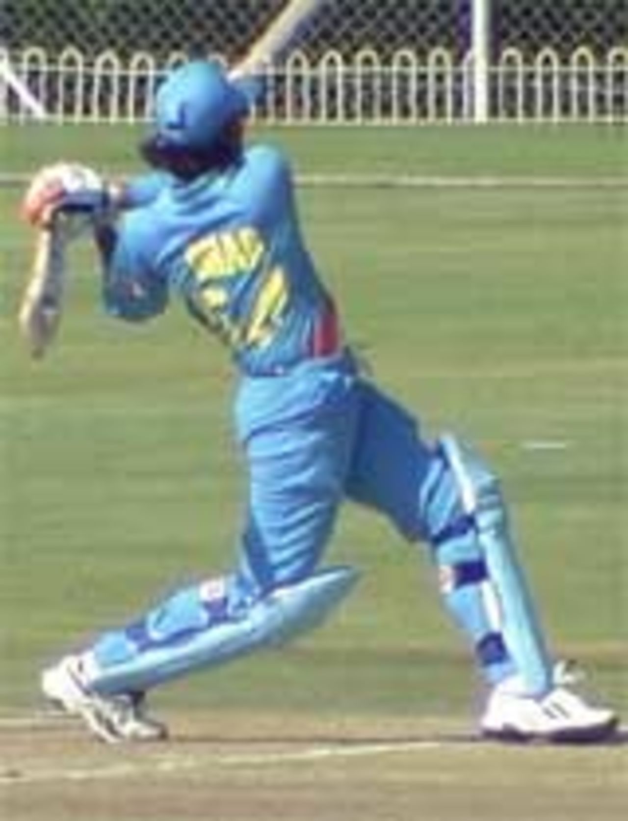 Rumeli Dhar hits the second of two sixes, South Africa v India, World Cup, Pretoria, March 26 , 2005