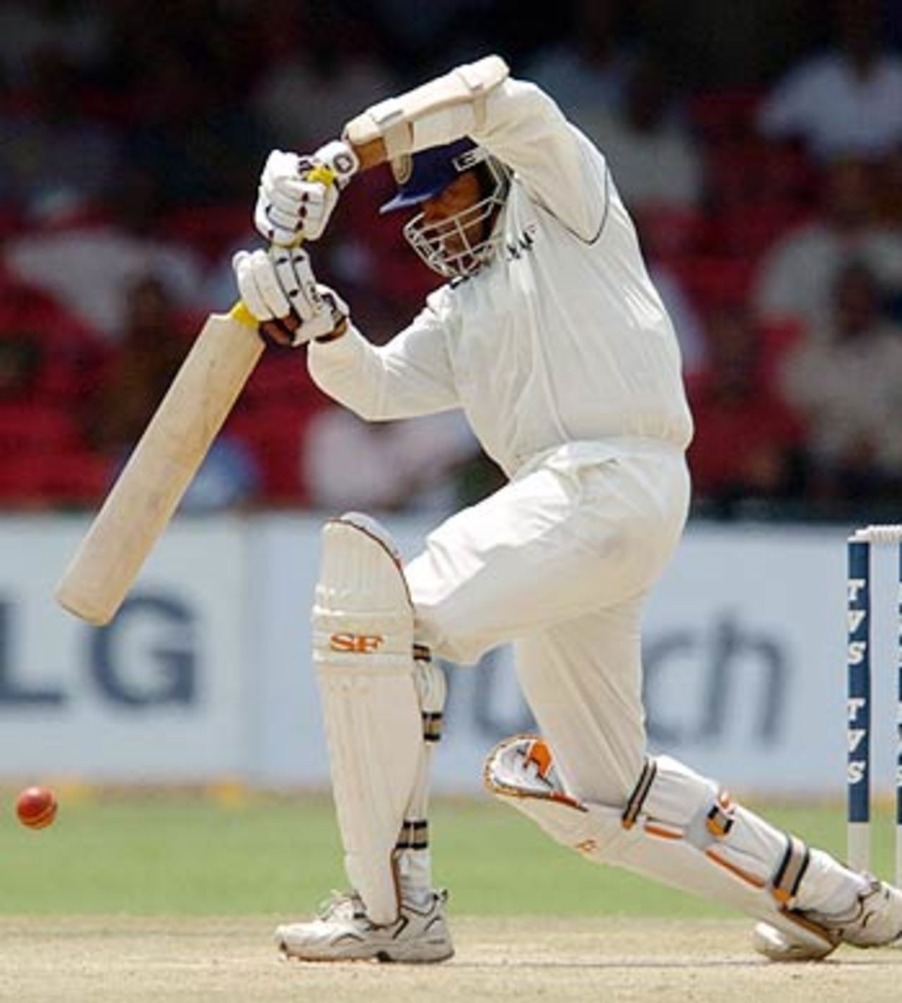 The Indian tail wagged as Anil Kumble scored 22 in a 53-run partnership with VVS Laxman, India v Pakistan, 3rd Test, Bangalore, 4th day, March 27, 2005