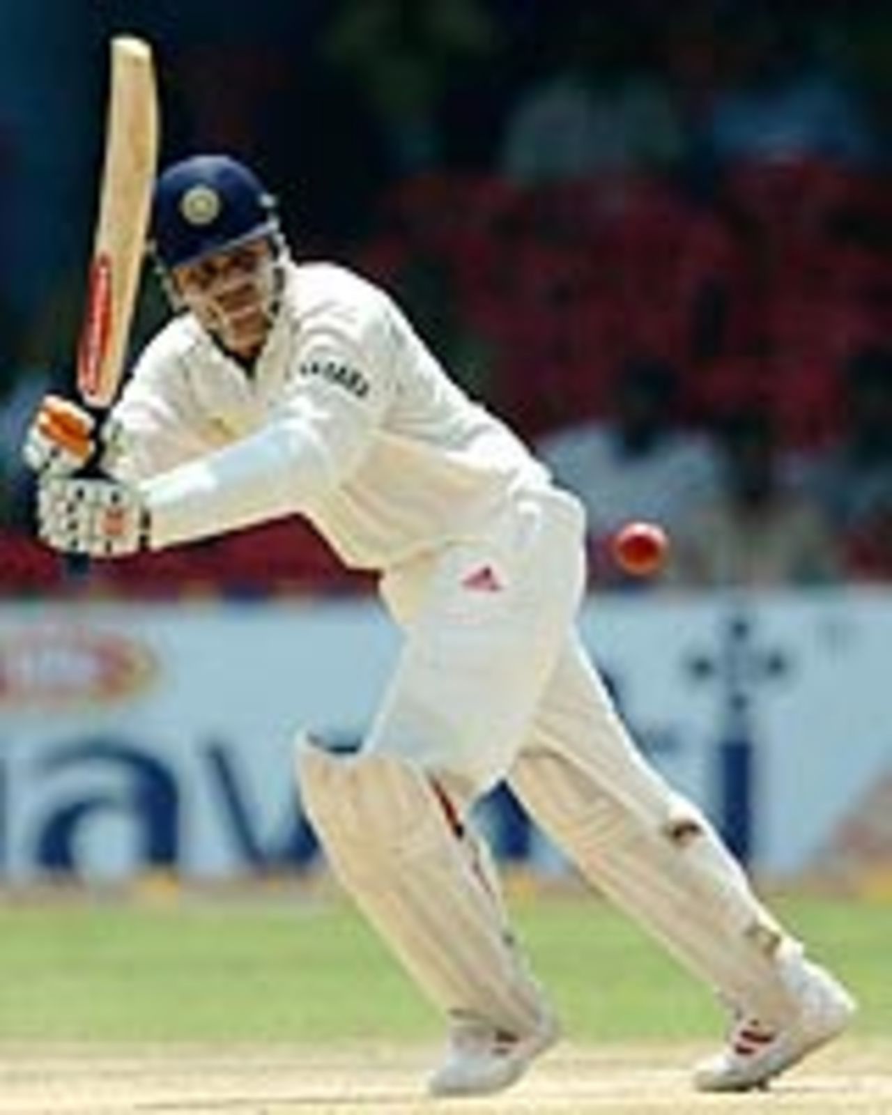 The dismissal of Virender Sehwag ended India's hopes to chase the target, India v Pakistan, 3rd Test, Bangalore, 5th day, March 28, 2005